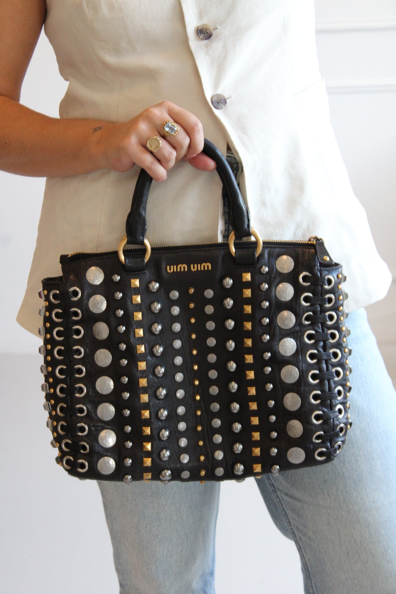 Miu Miu Studs Hand Bag