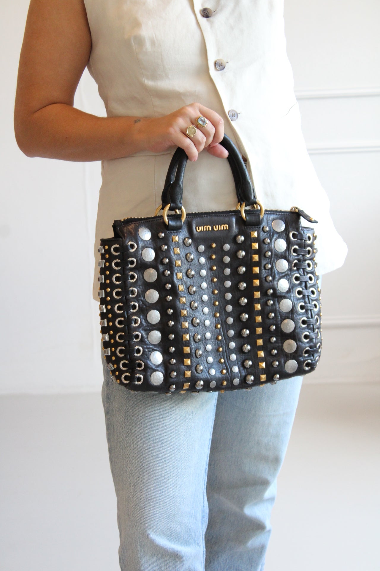 Miu Miu Studs Hand Bag