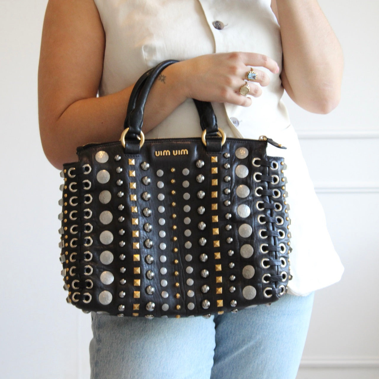 Miu Miu Studs Hand Bag