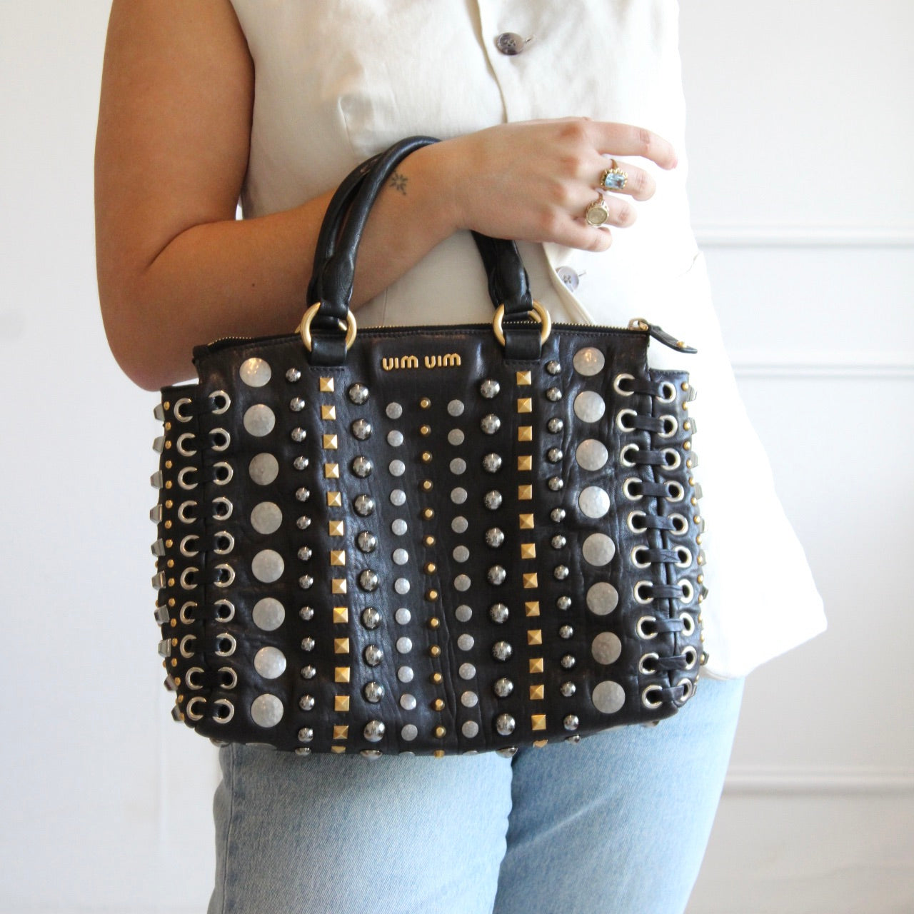 Miu Miu Studs Hand Bag