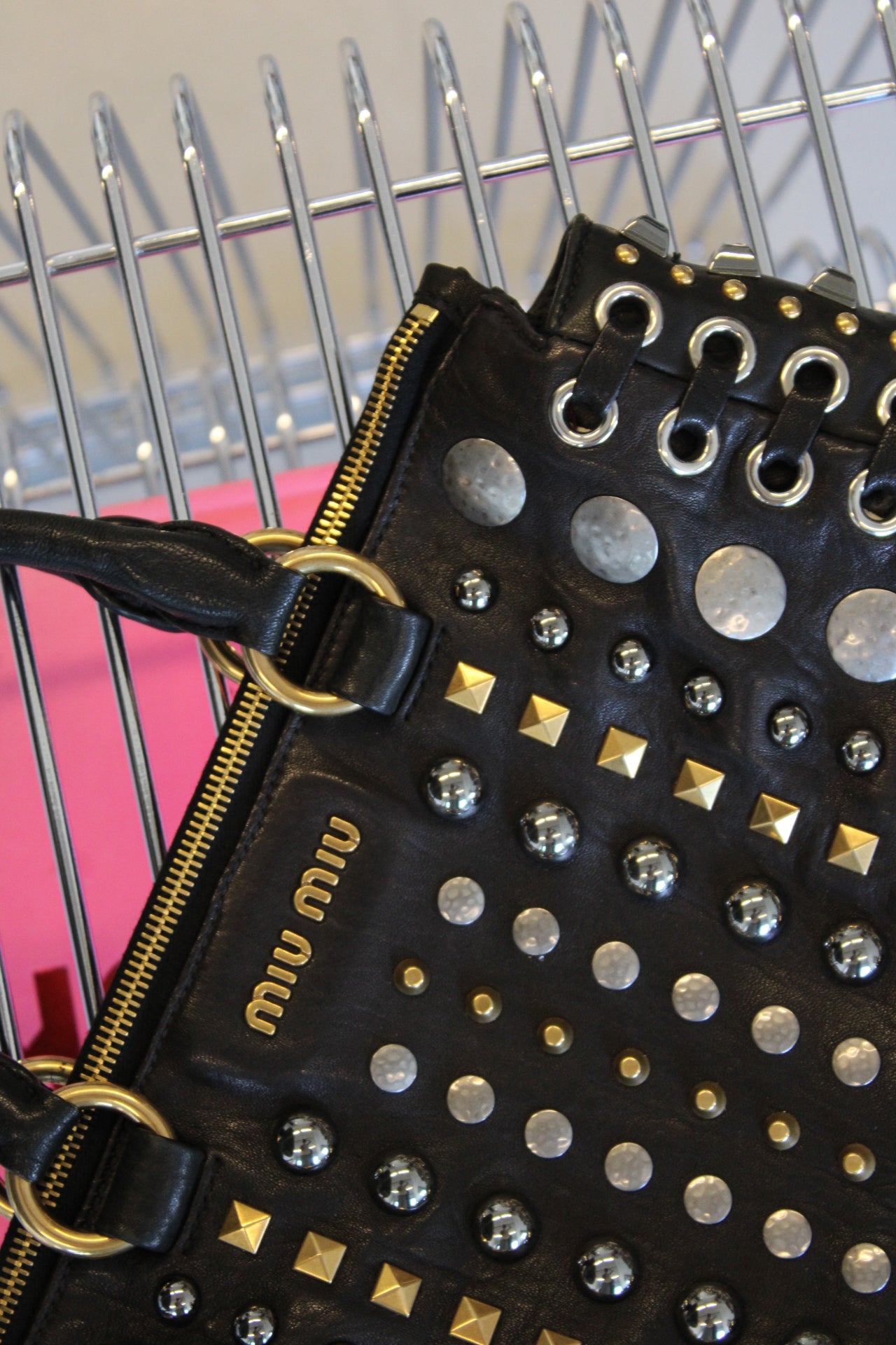 Miu Miu Studs Hand Bag