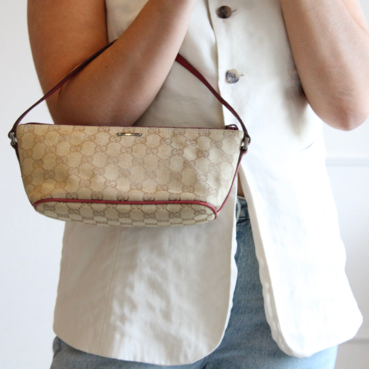 Gucci GG Canvas Boat Bag