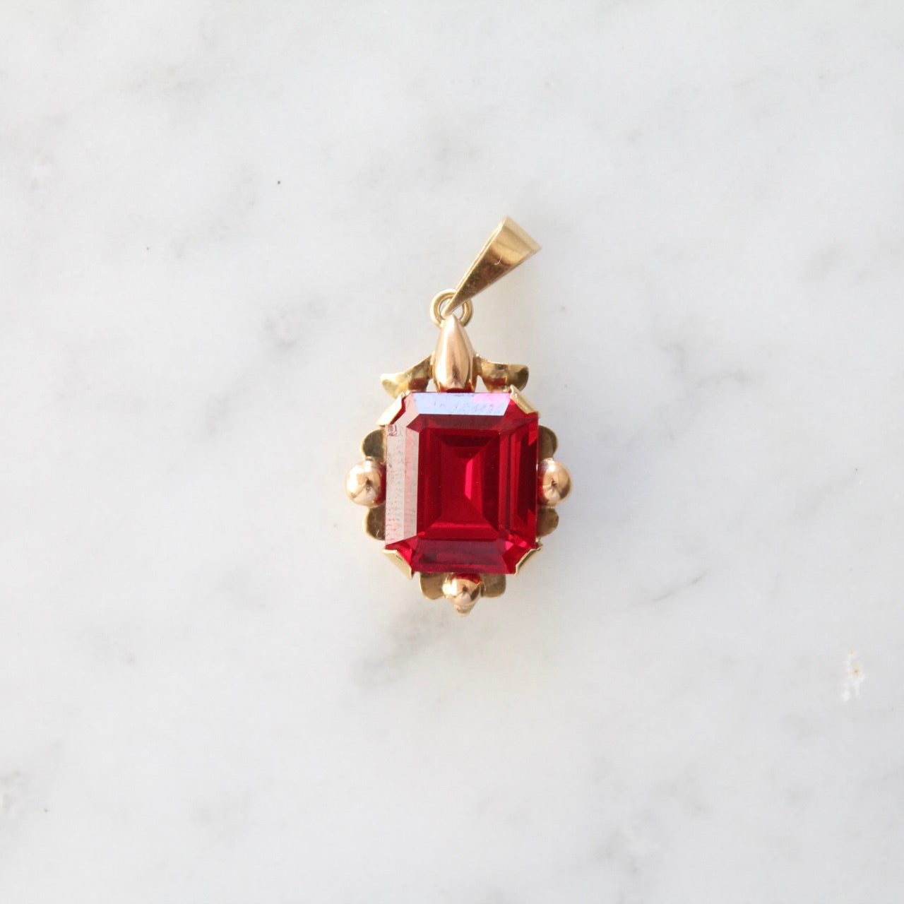 Art Deco Ruby Pendant