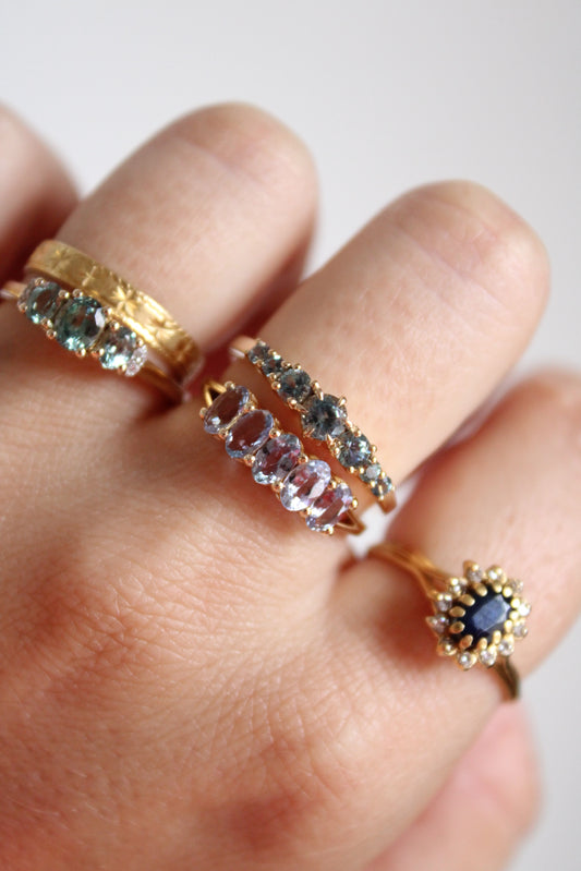 Tanzanite Row Ring