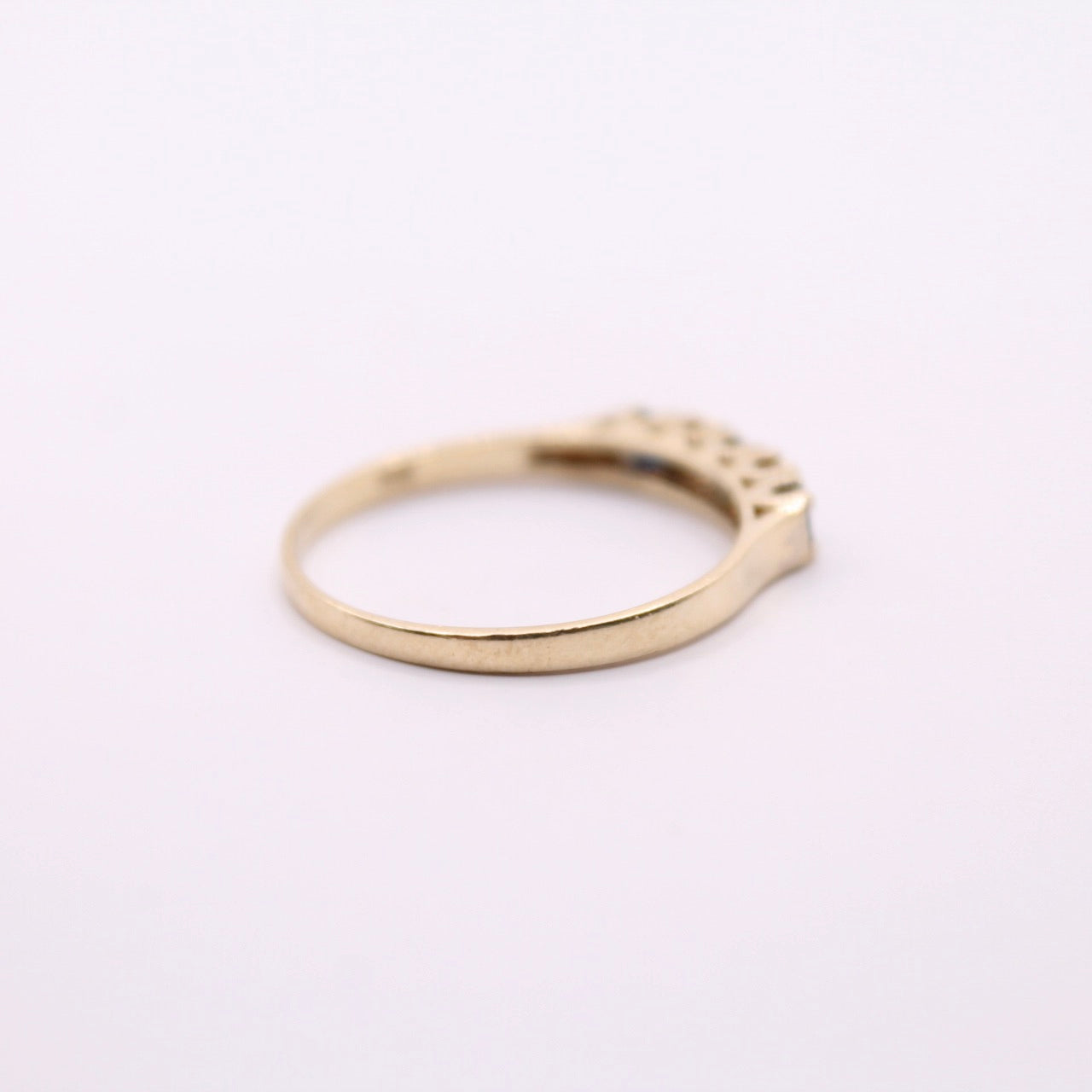 Sapphire & Diamond Row Ring