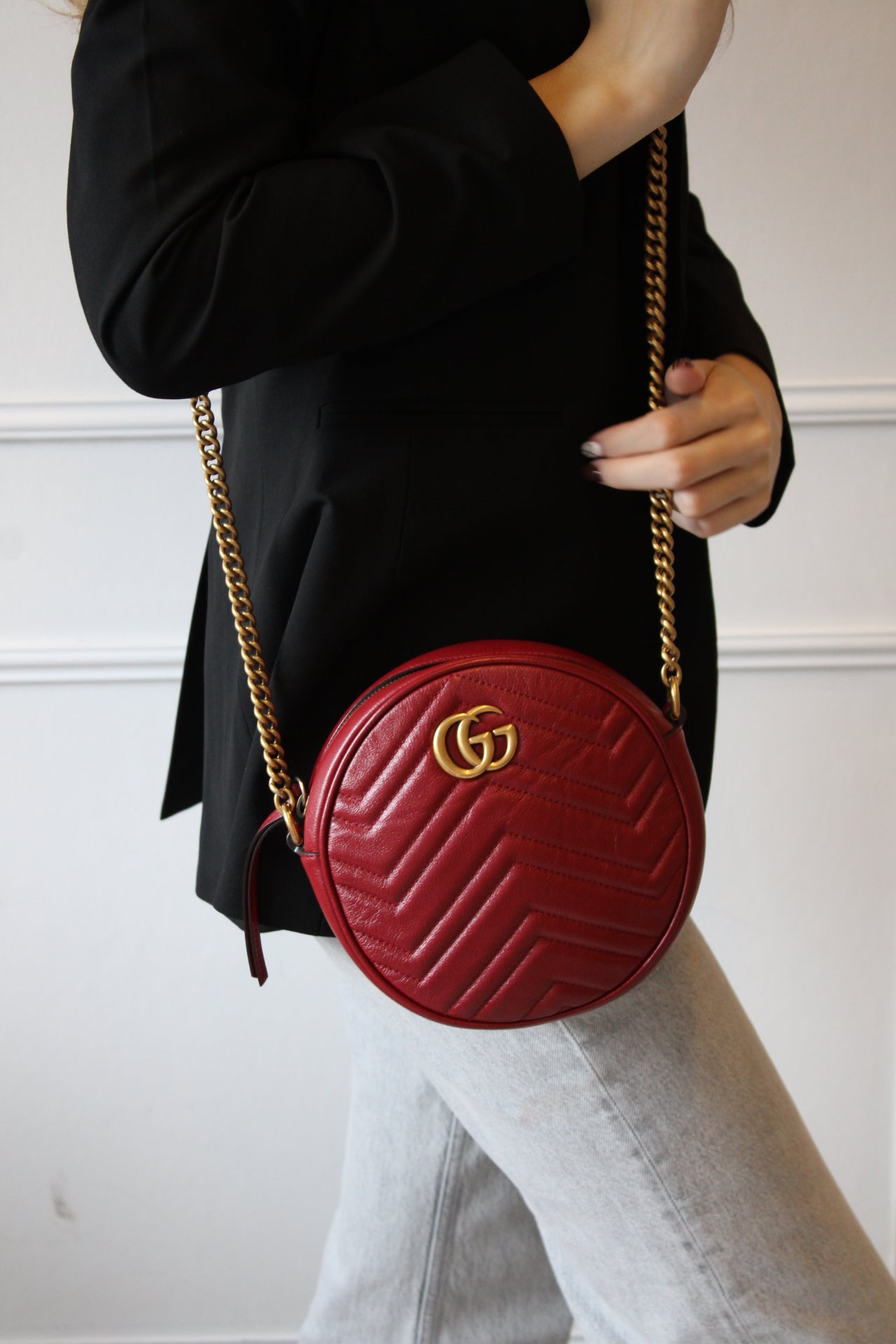 Gucci Marmont Round Shoulder Bag