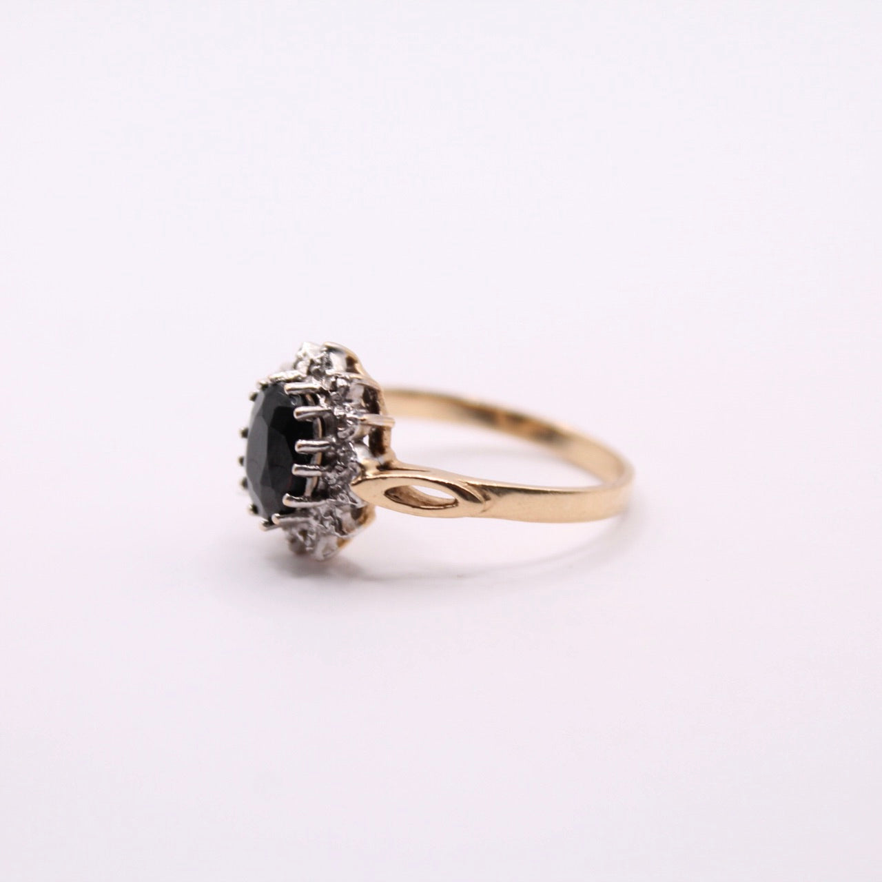 Sapphire & Diamond Lady Di Ring