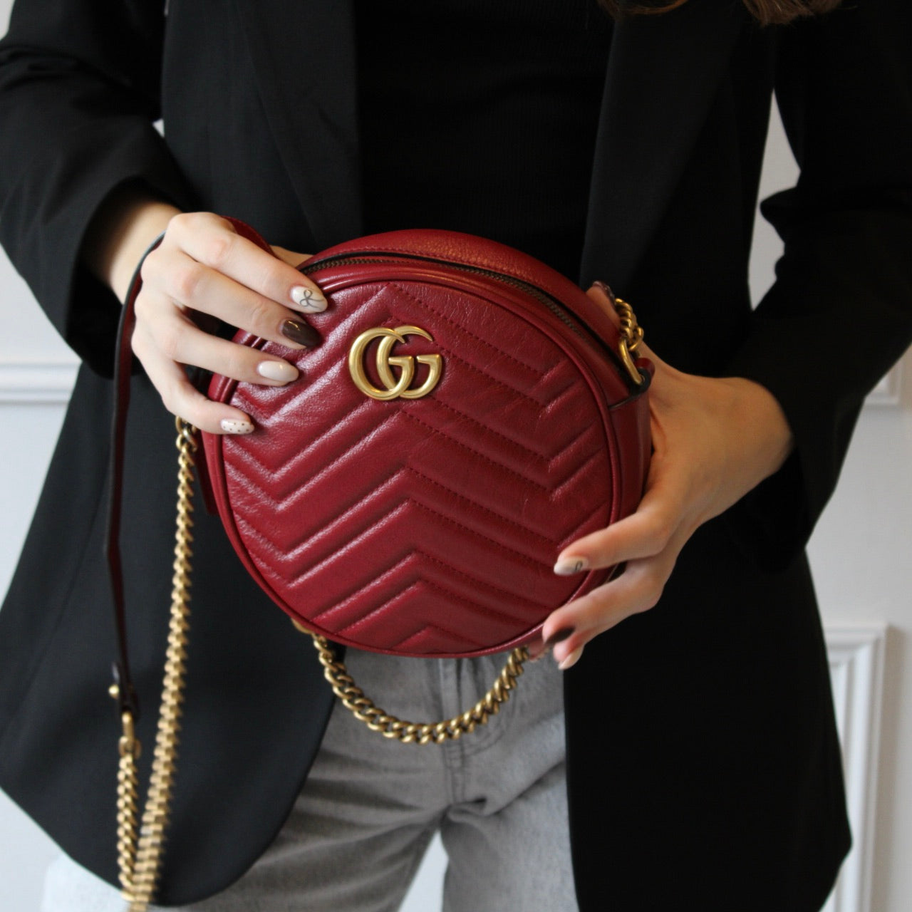 Gucci Marmont Round Shoulder Bag