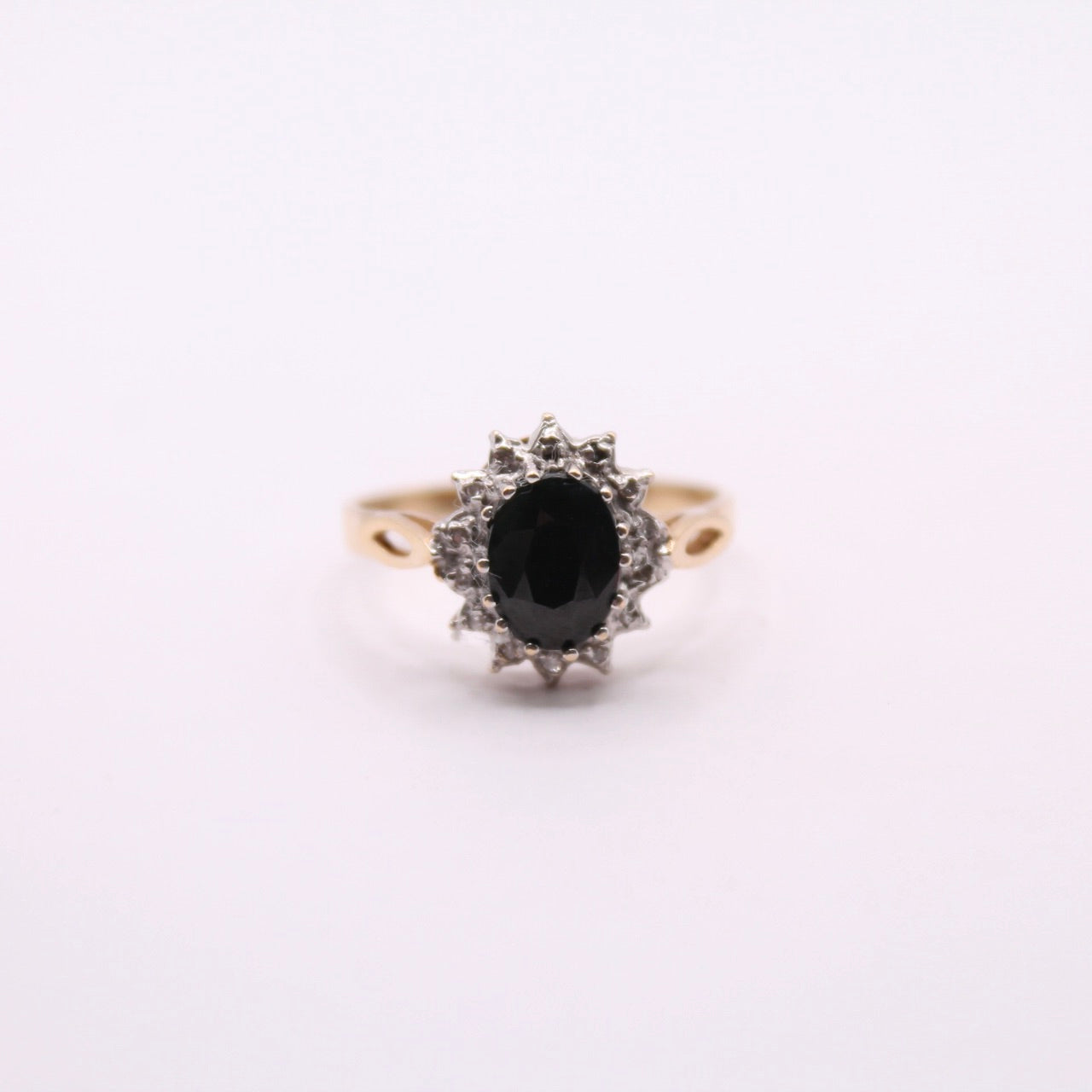 Sapphire & Diamond Lady Di Ring