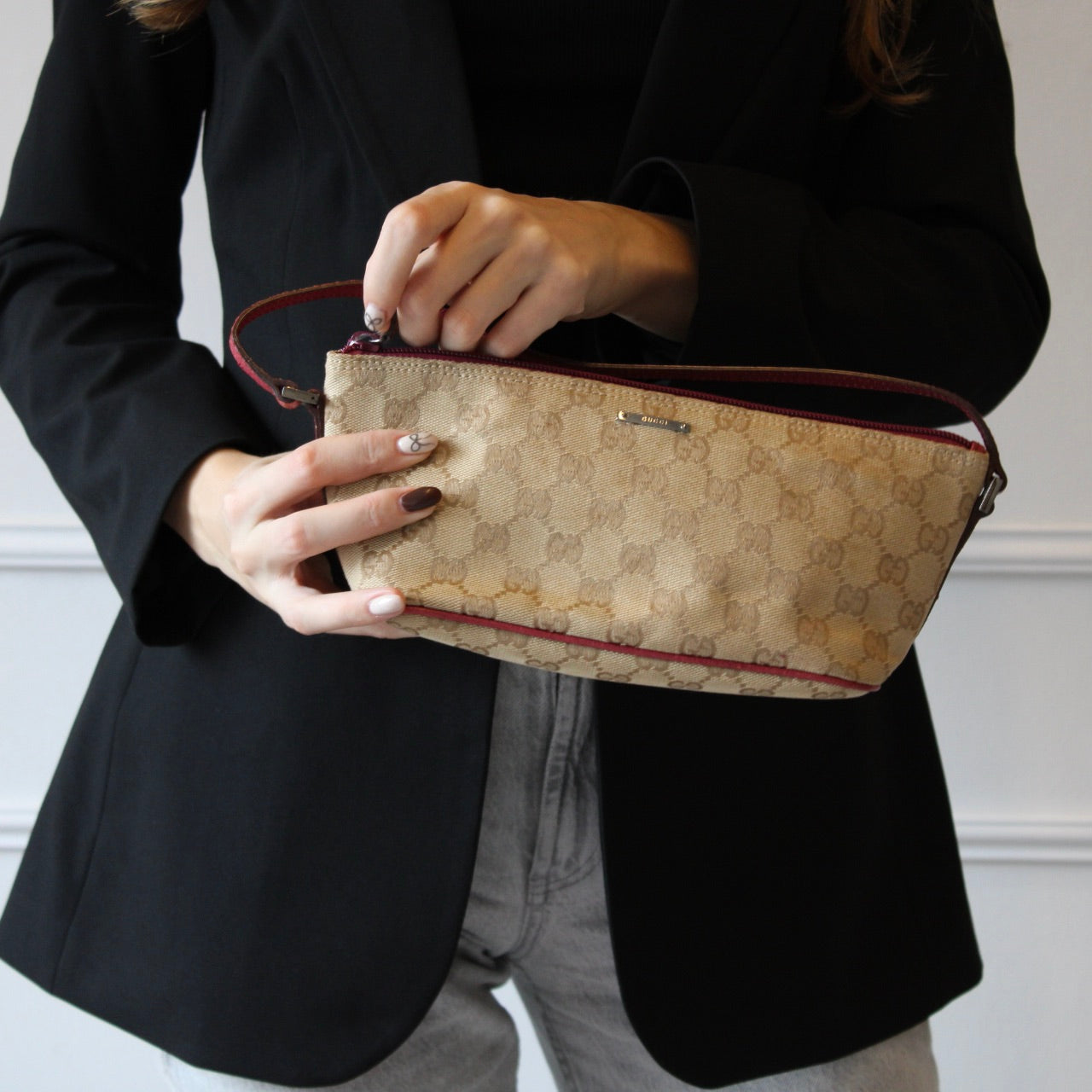Gucci GG Canvas Boat Bag