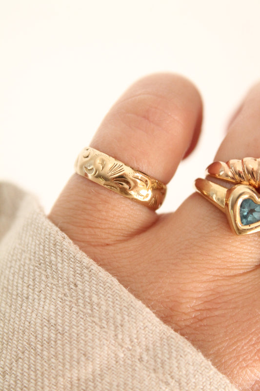 Patterned Band Ring