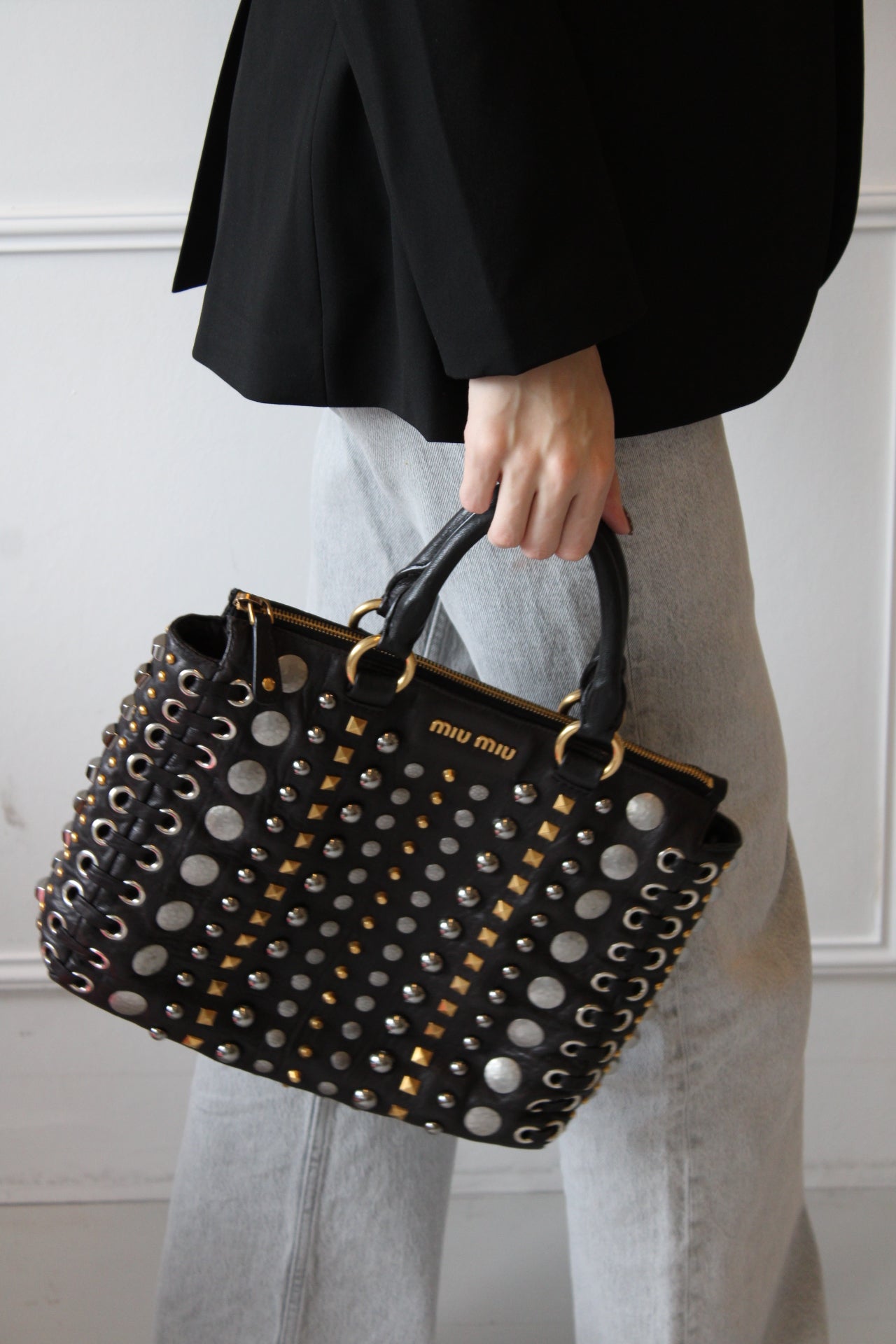 Miu Miu Studs Hand Bag