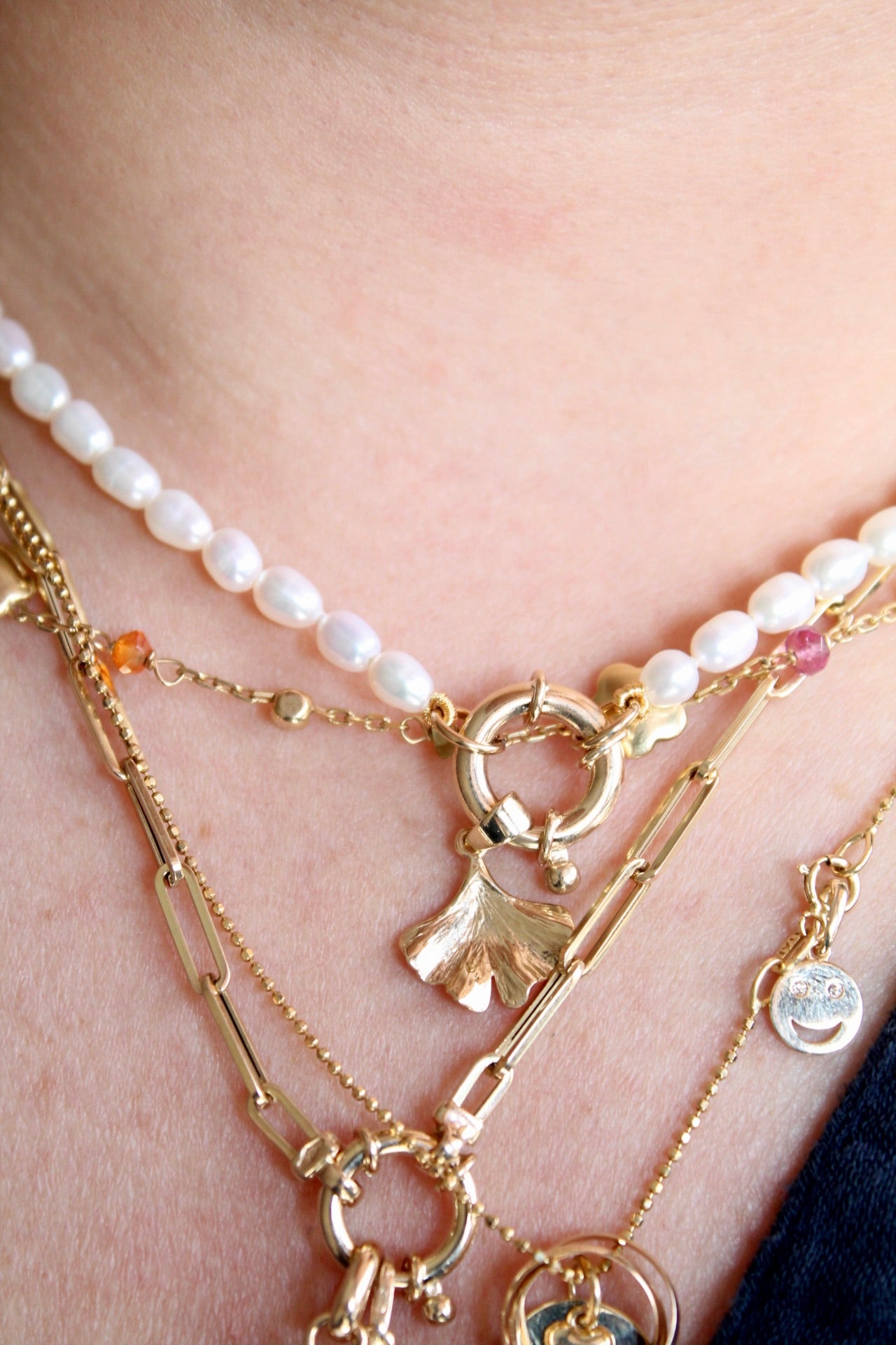 Connector Lock Freshwater Pearl Necklace