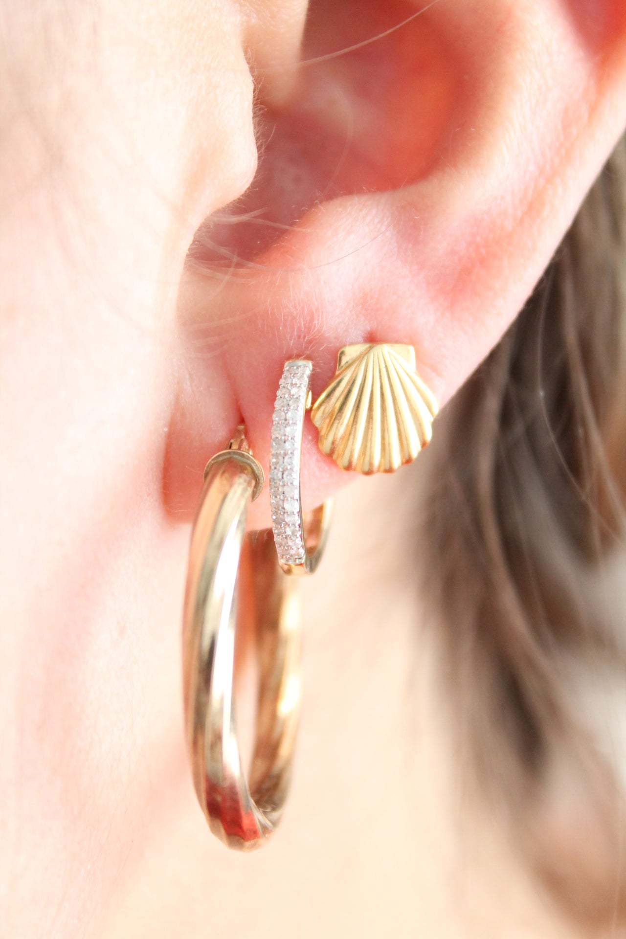 2-in-1 Diamond Huggie Earrings