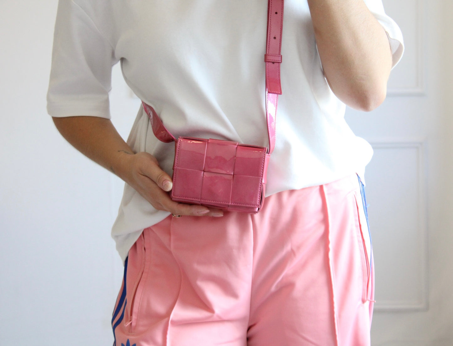 Bottega Veneta Intrecciato Enamel Shoulder Bag