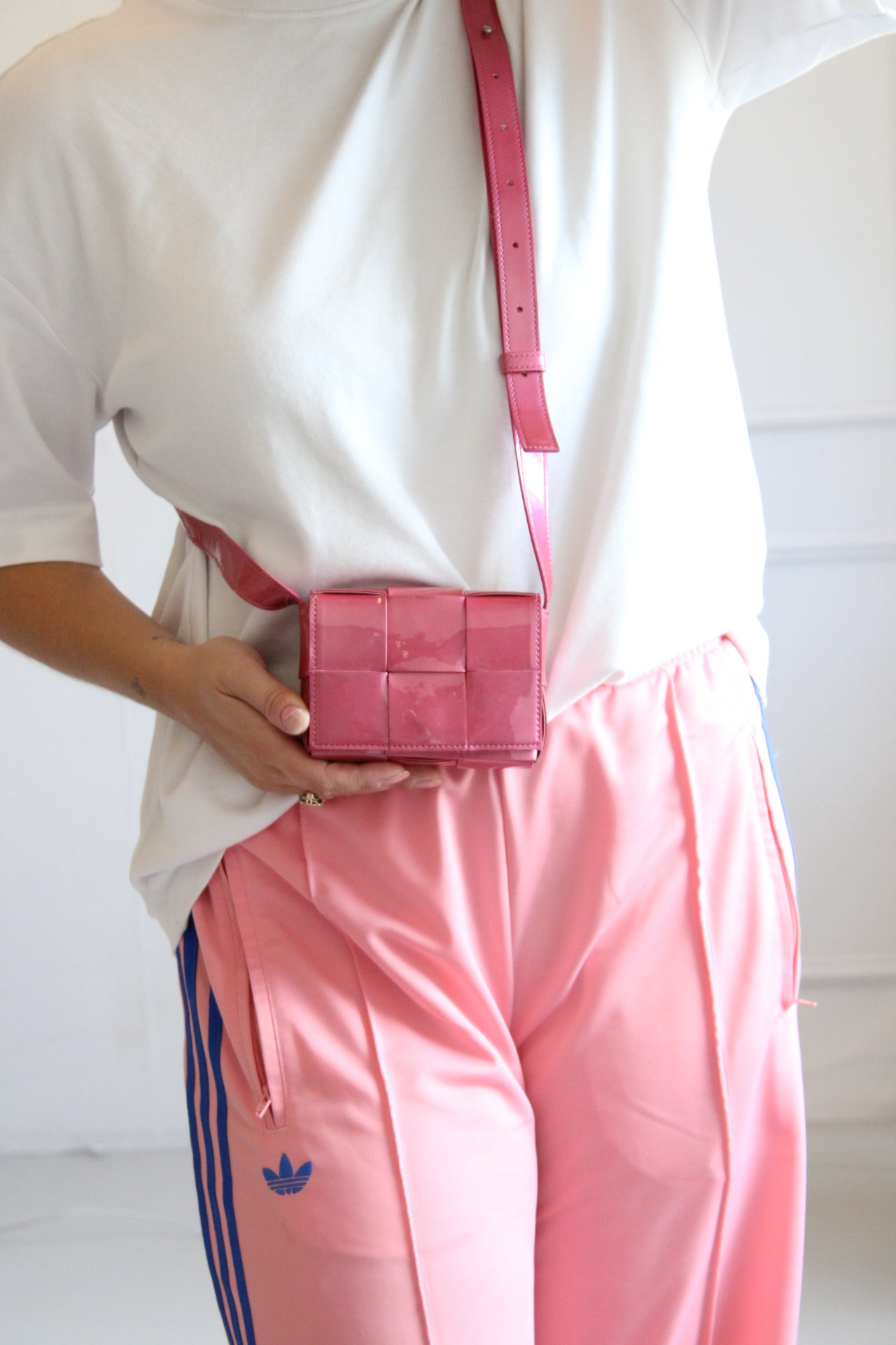 Bottega Veneta Intrecciato Enamel Shoulder Bag