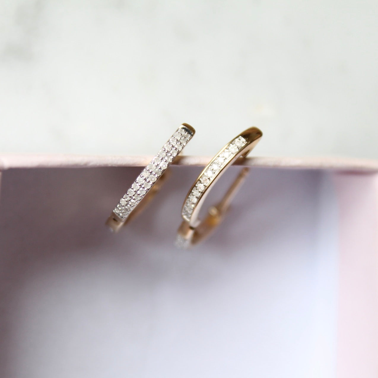 2-in-1 Diamond Huggie Earrings