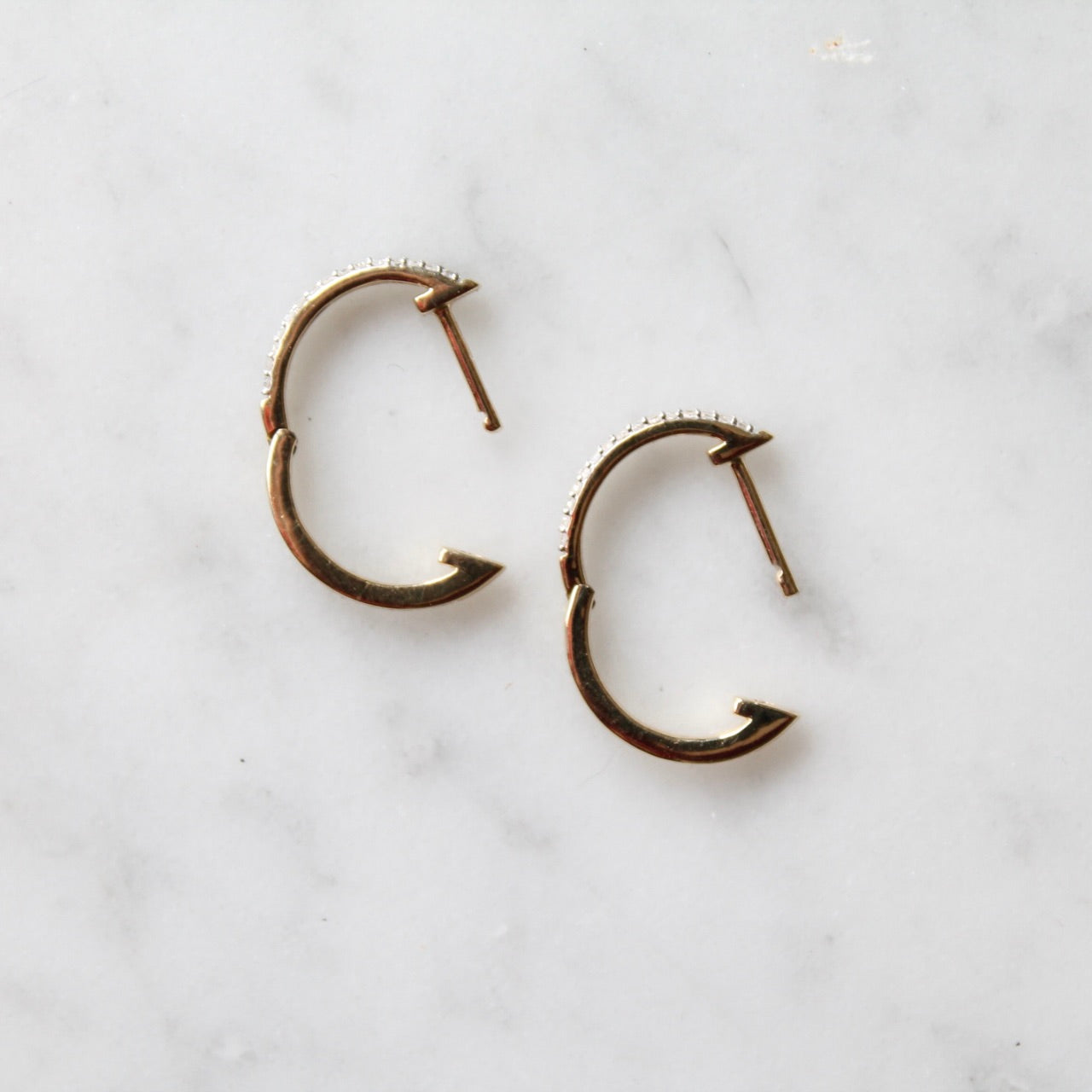 2-in-1 Diamond Huggie Earrings