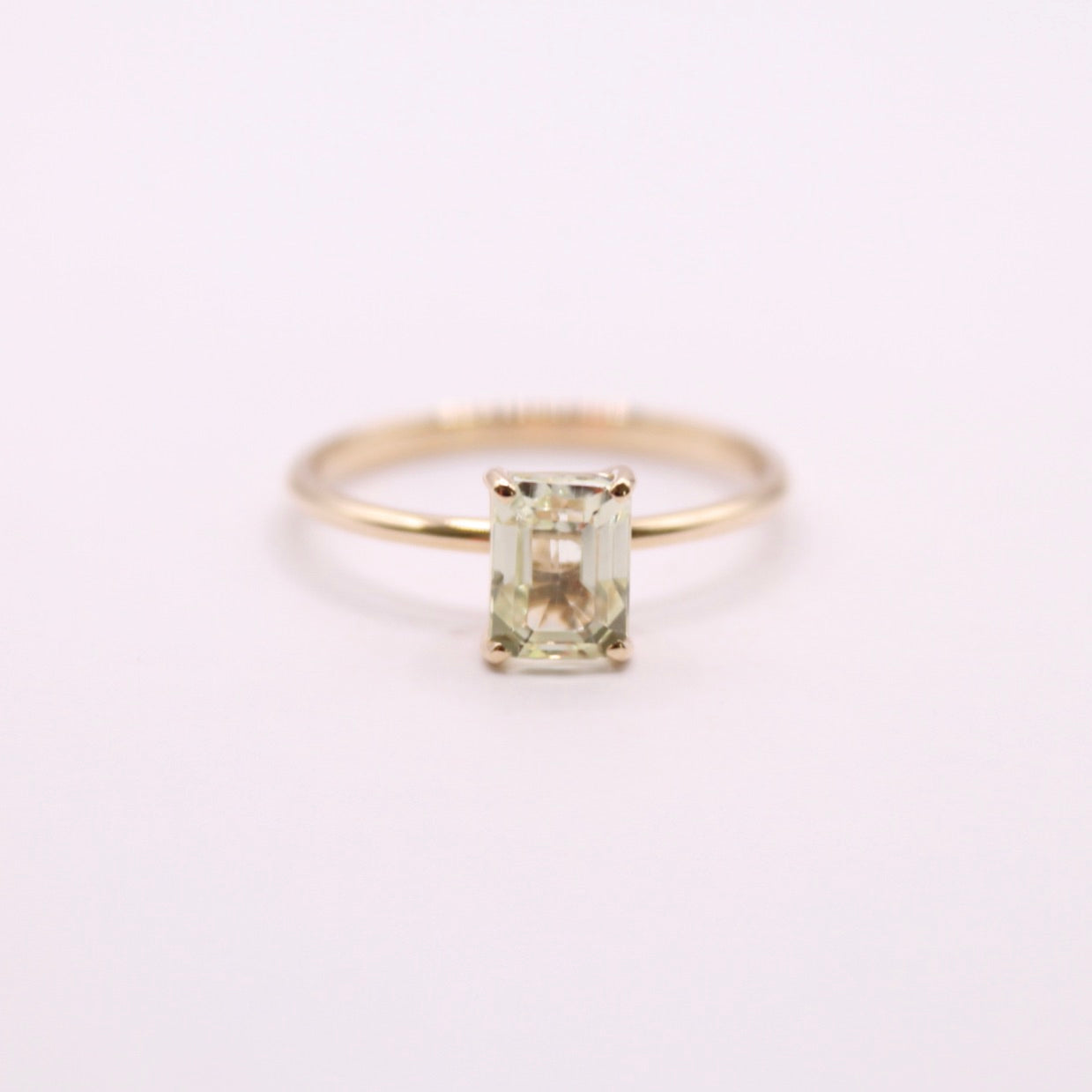 Single Classy Kunzite Ring