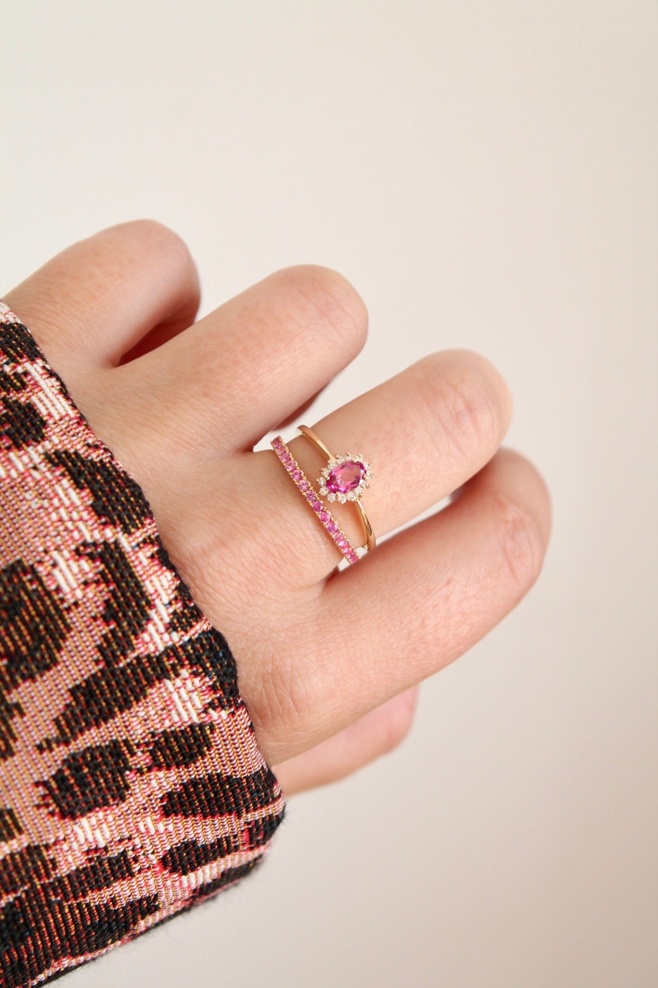 Pink Sapphire Eternity Ring