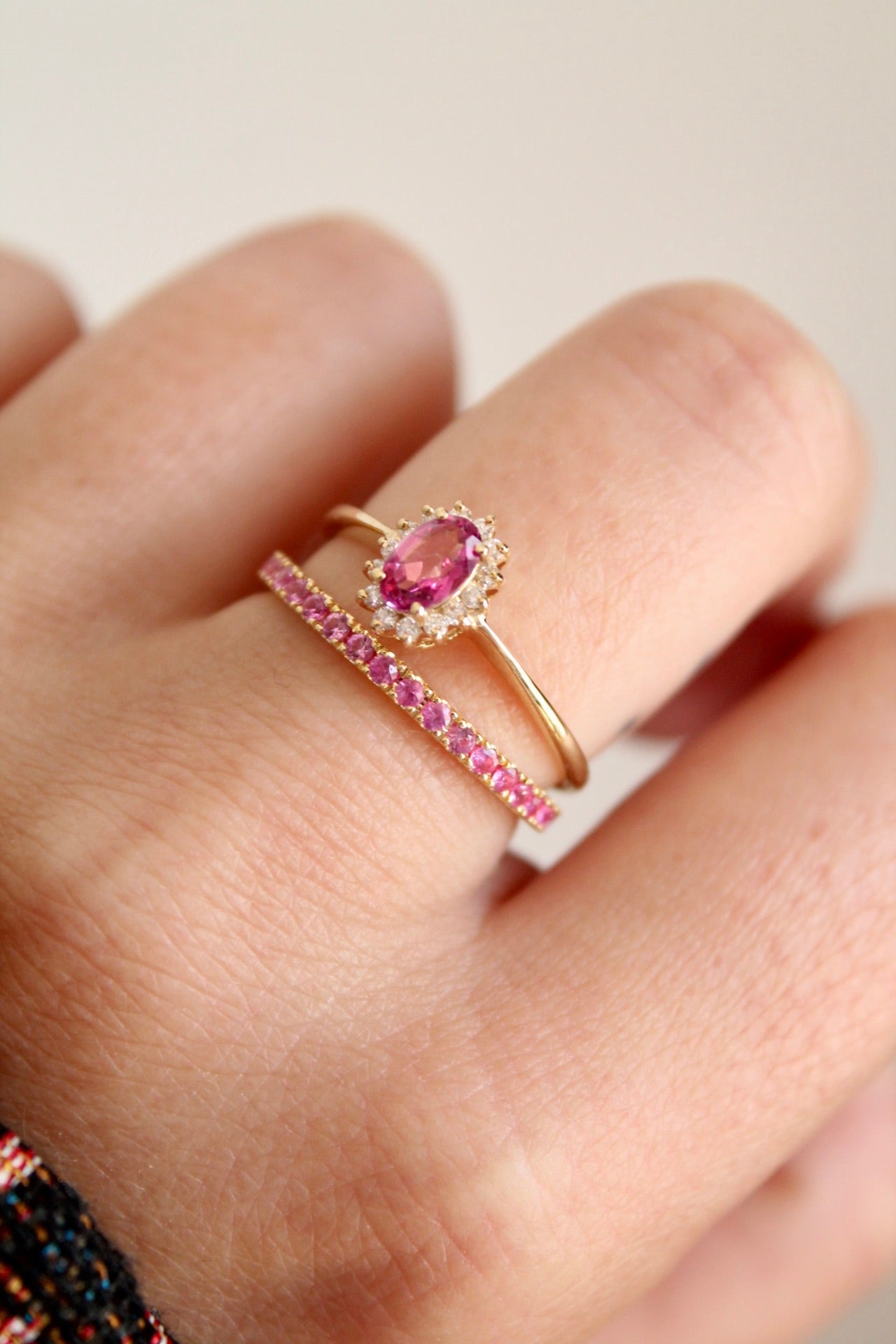 Pink Sapphire Eternity Ring