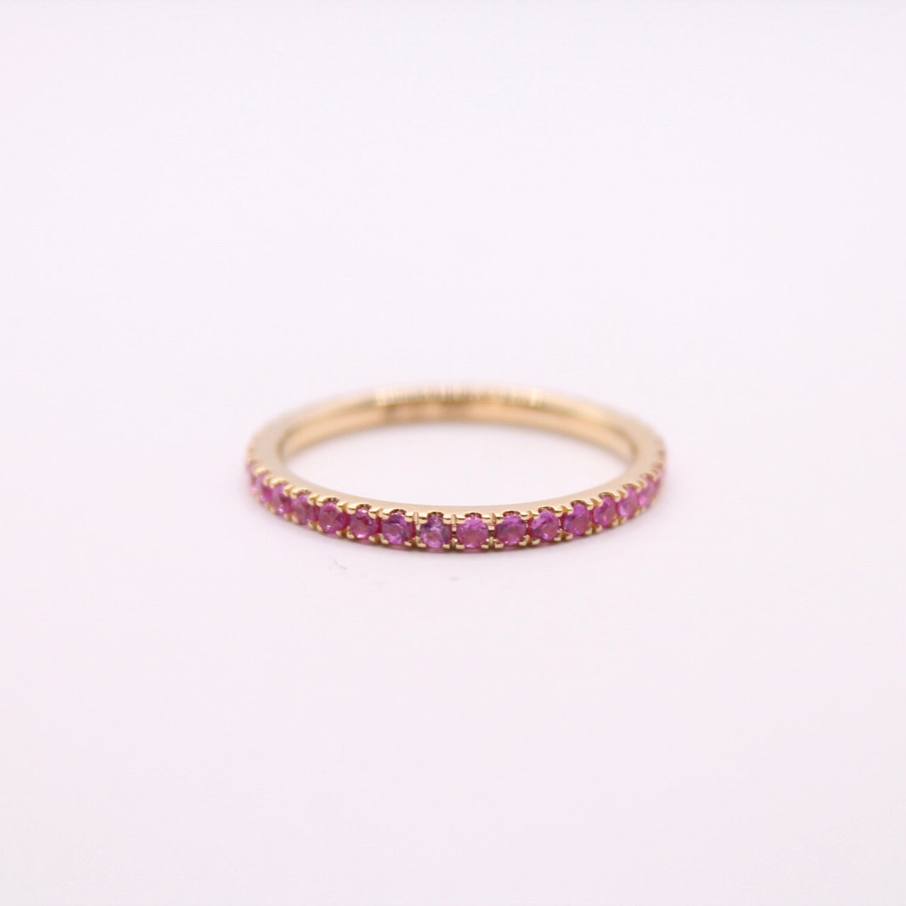 Pink Sapphire Eternity Ring