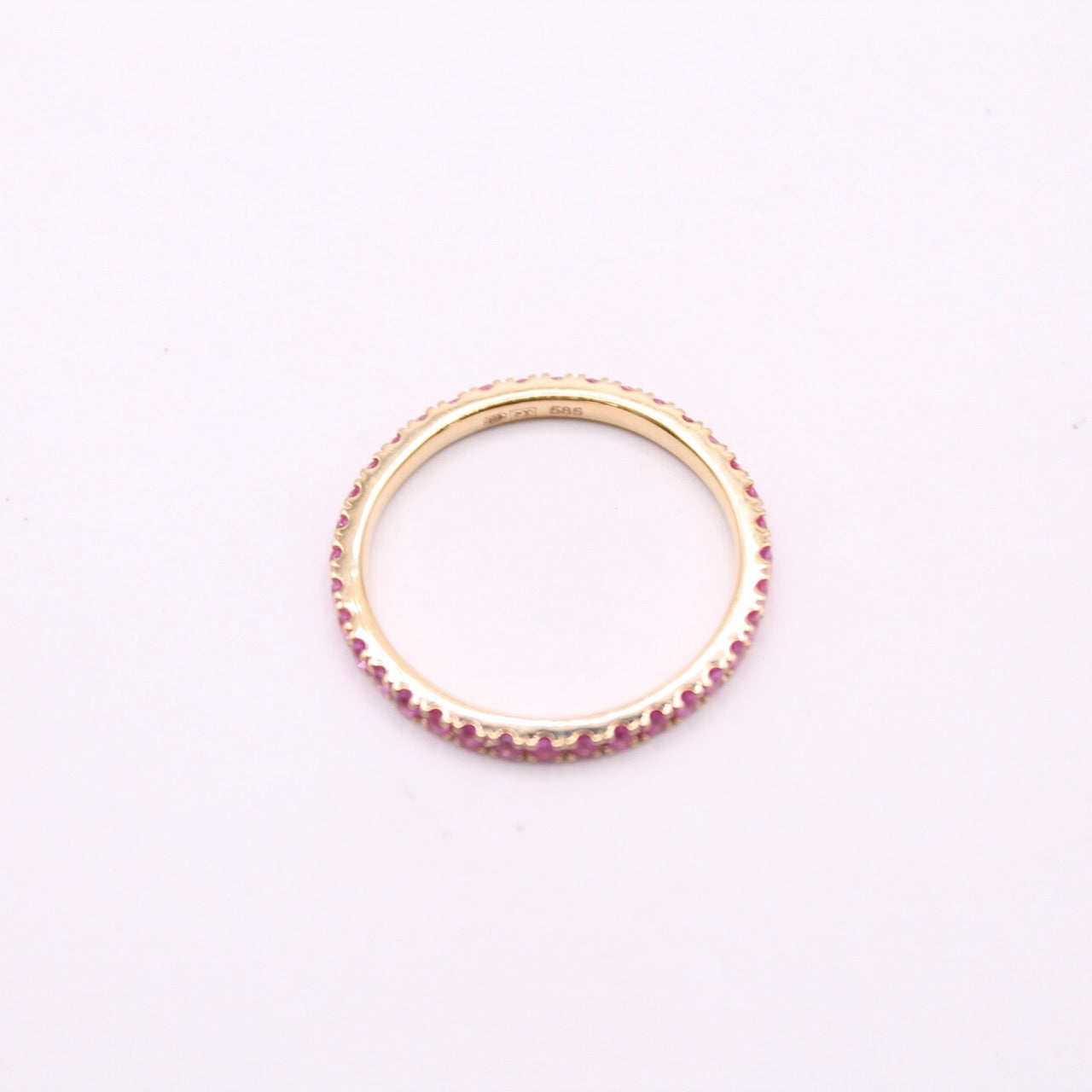 Pink Sapphire Eternity Ring