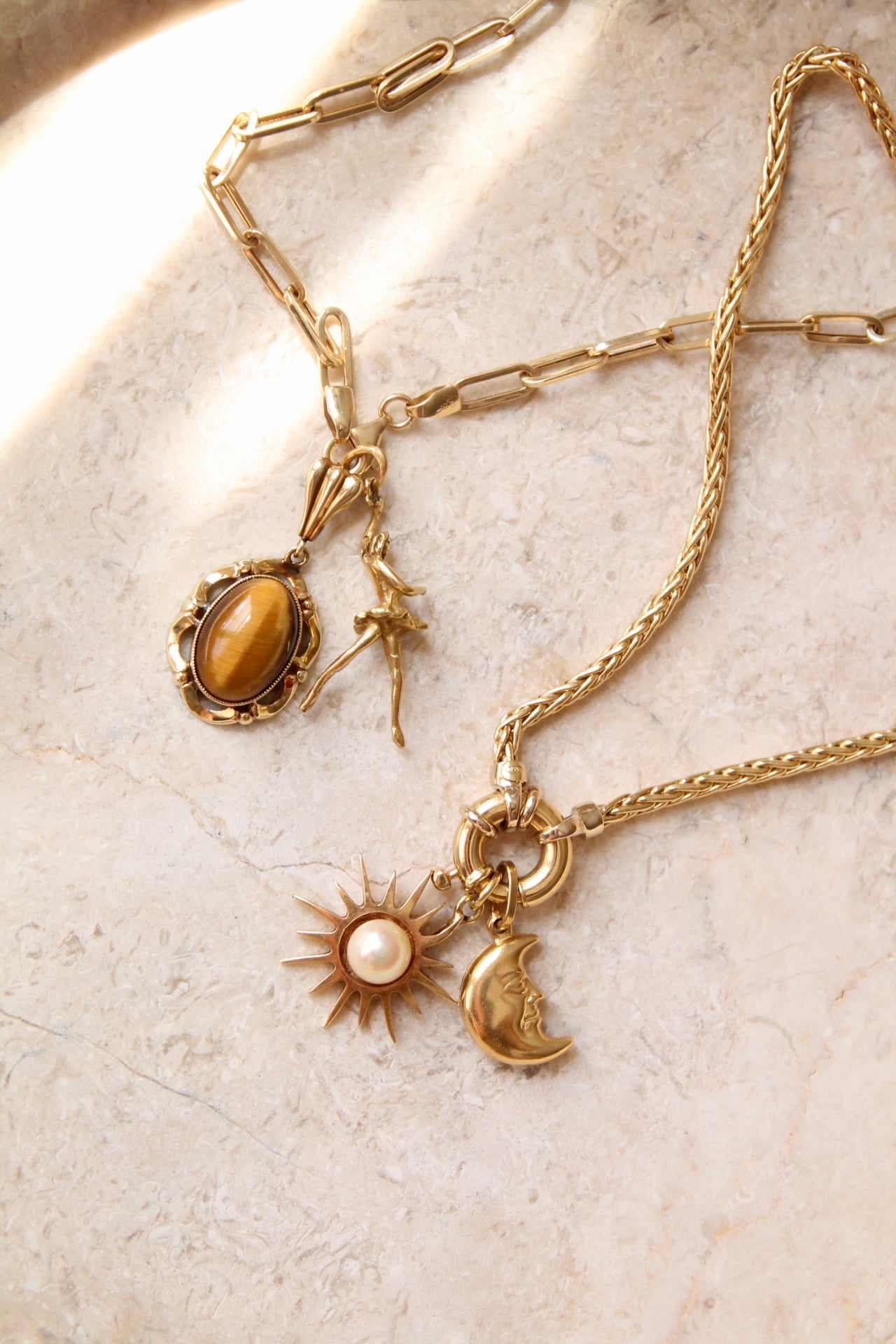 Foxtail Connector Lock Necklace