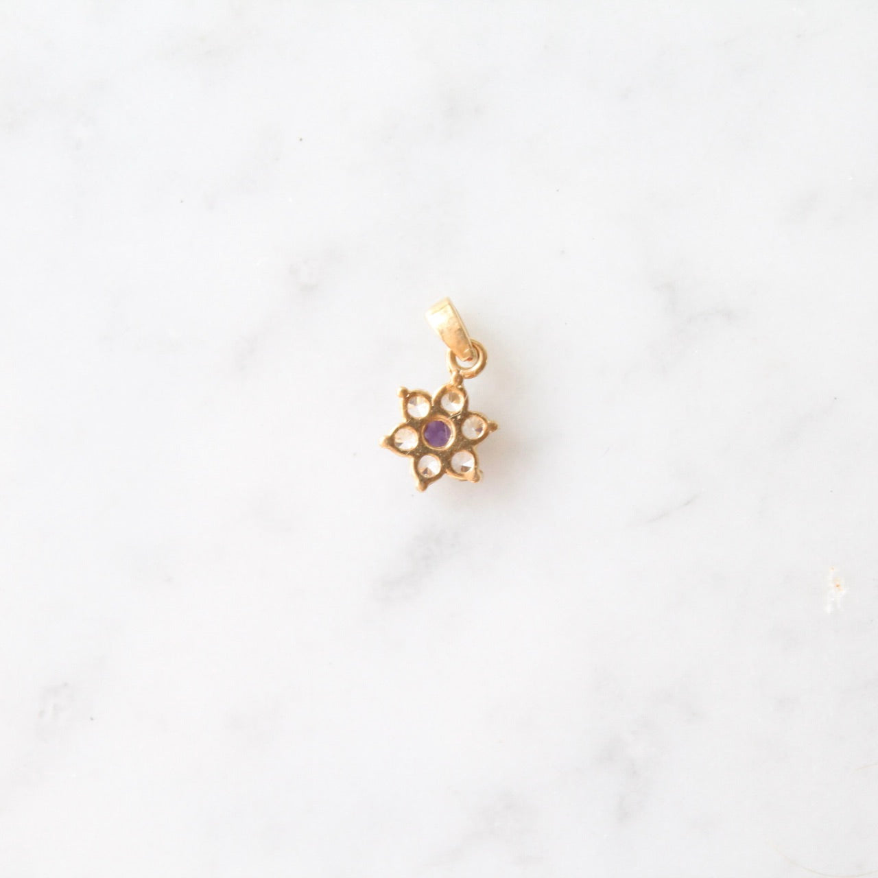 Amethyst Flower Pendant
