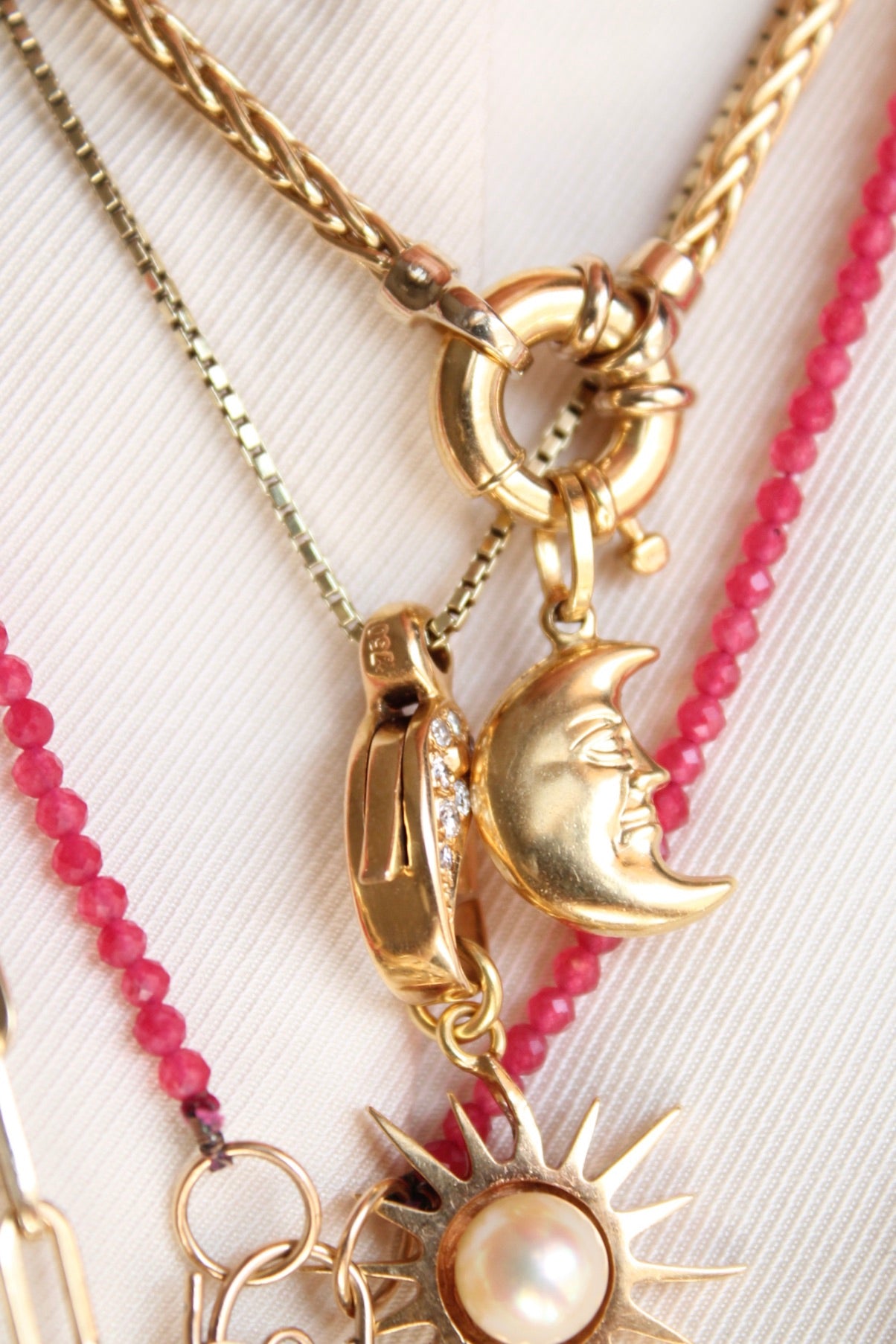 Foxtail Connector Lock Necklace