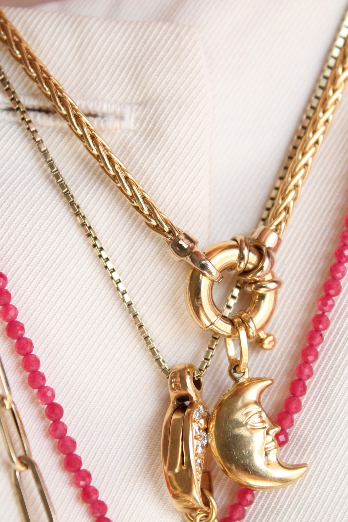 Foxtail Connector Lock Necklace