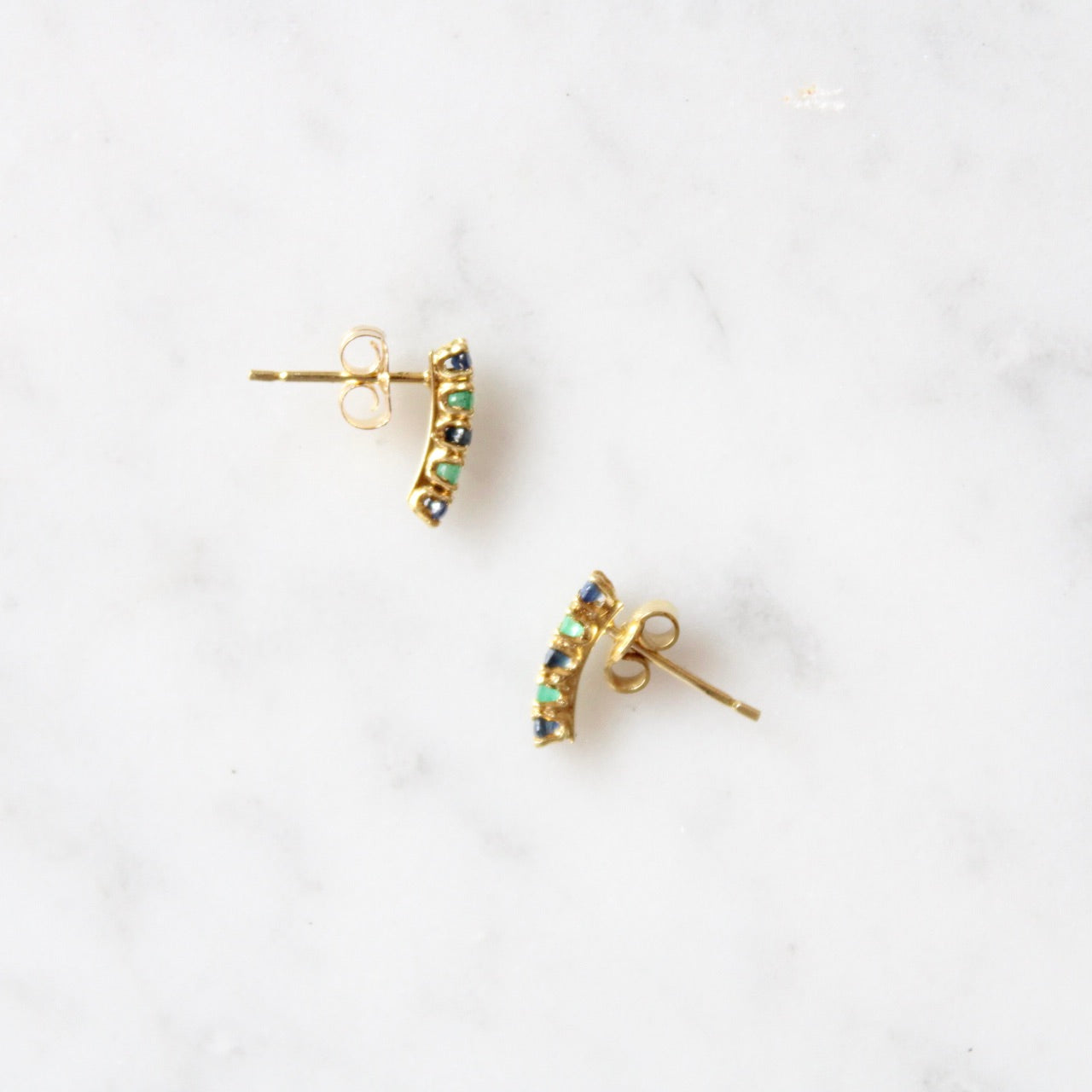 Emerald & Sapphire Earrings