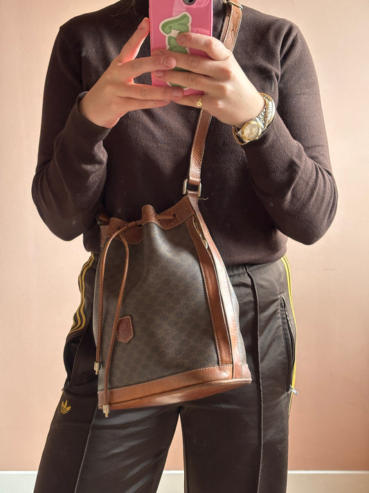 Celine Macadam Bucket Shoulder Bag