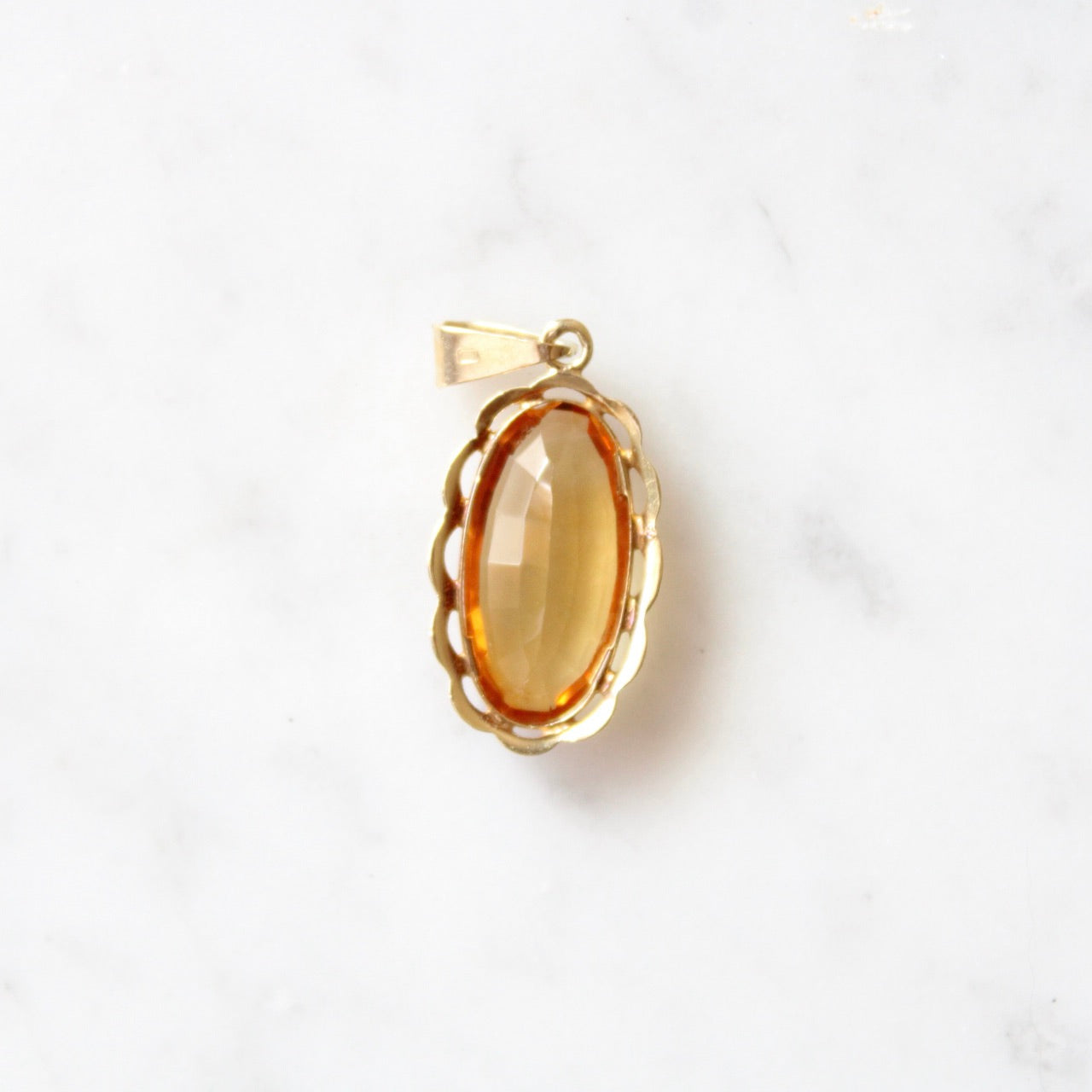 Citrine Flower Pendant