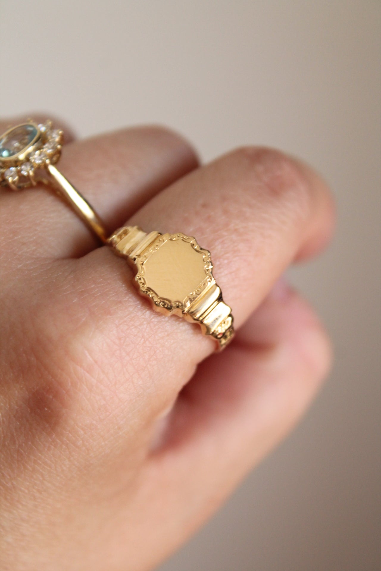 Solid Shield Signet Ring