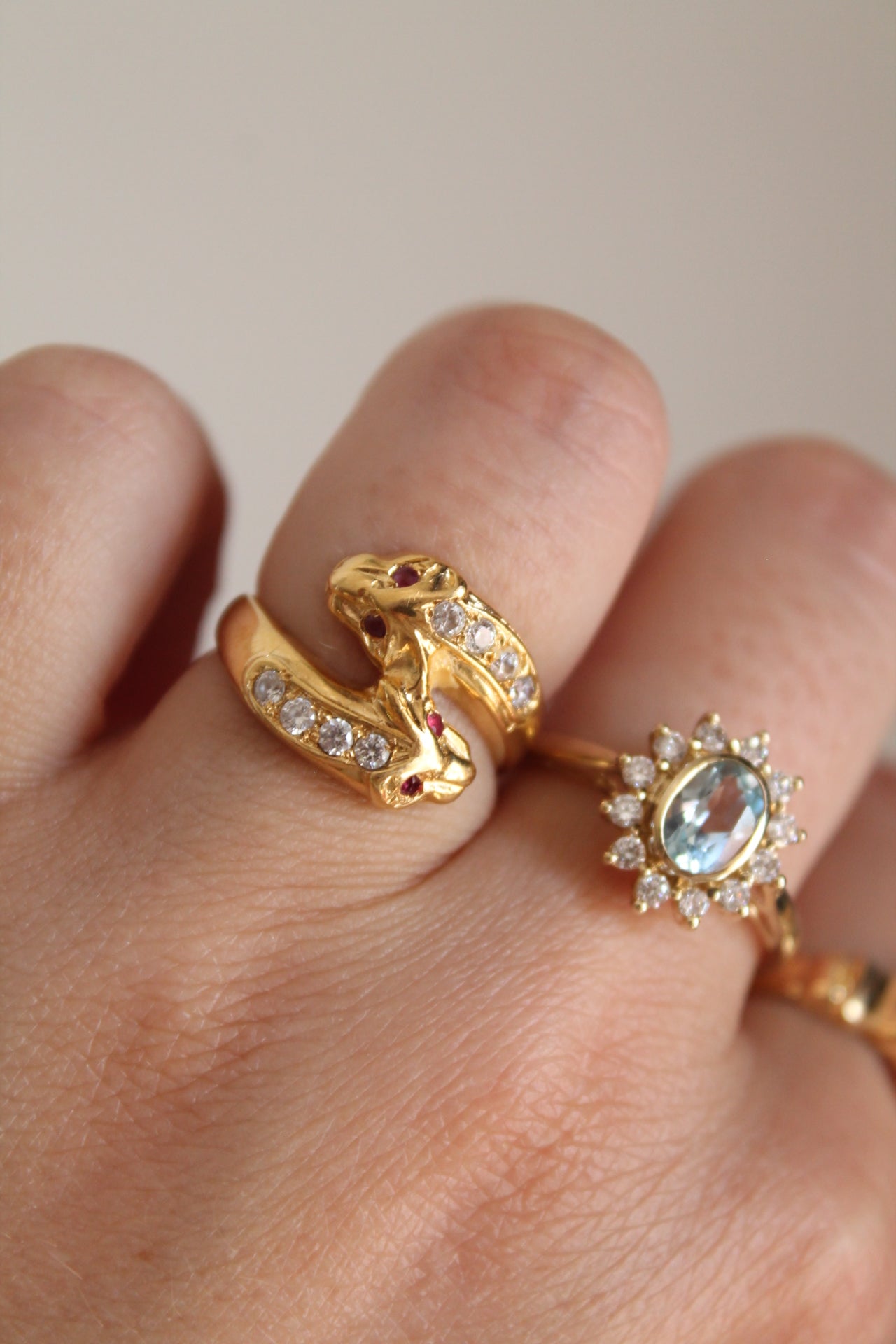 Aquamarine Lady Di Ring