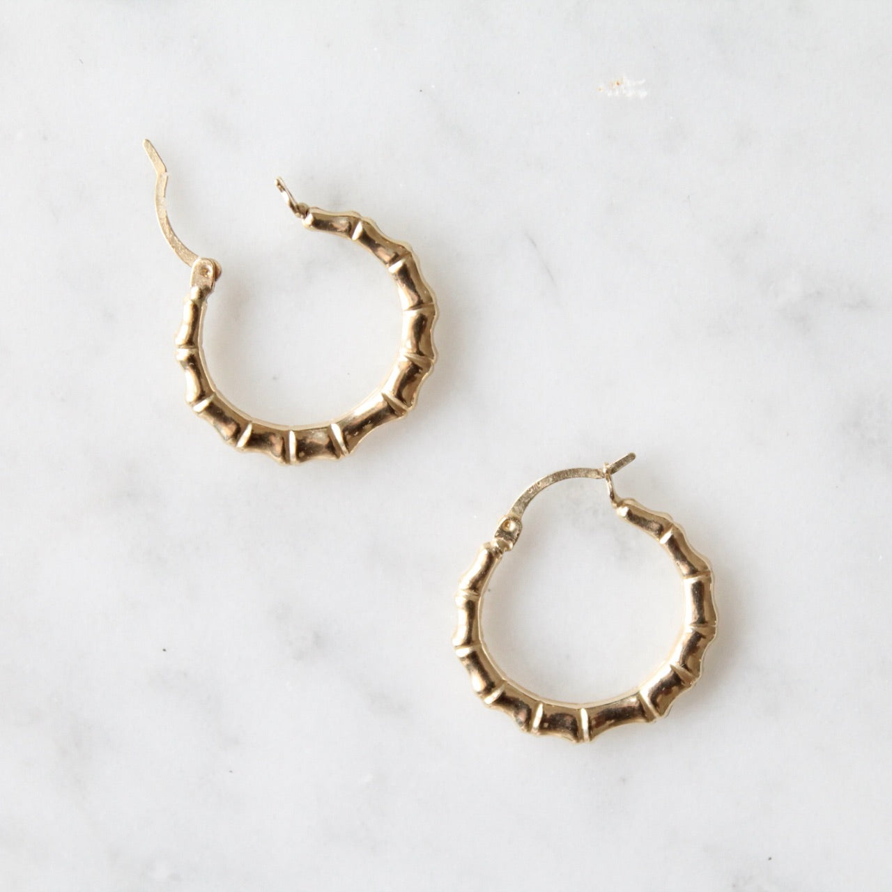 Bamboo Hoop Earrings