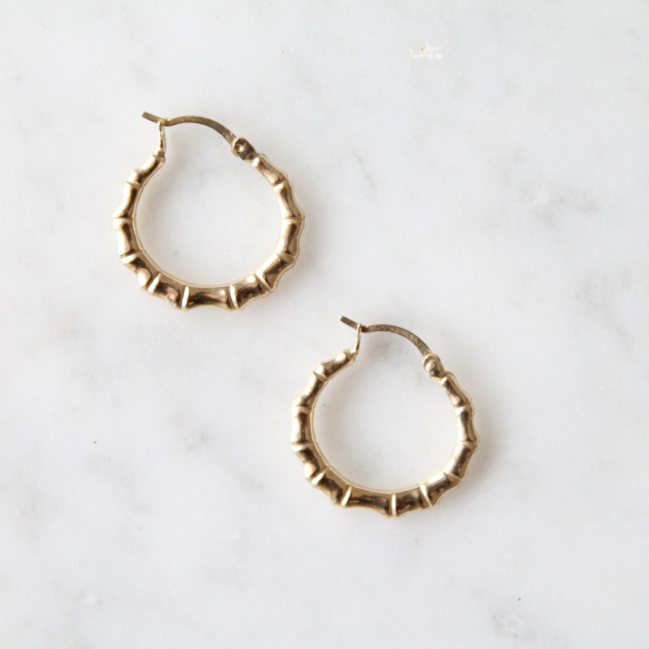 Bamboo Hoop Earrings