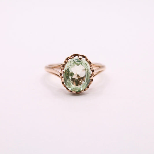 Lime Spinel Statement Ring