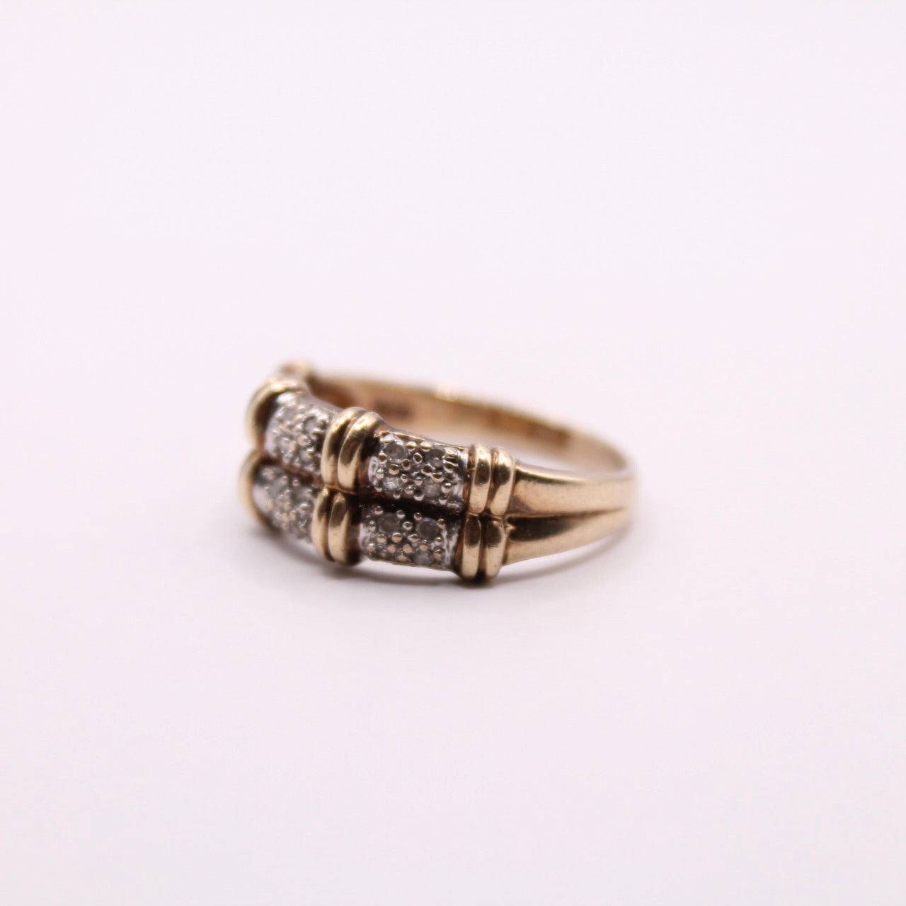 Double Diamond Bamboo Ring
