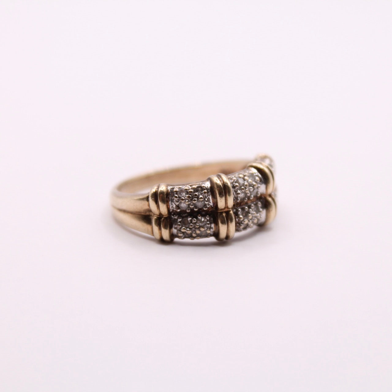 Double Diamond Bamboo Ring