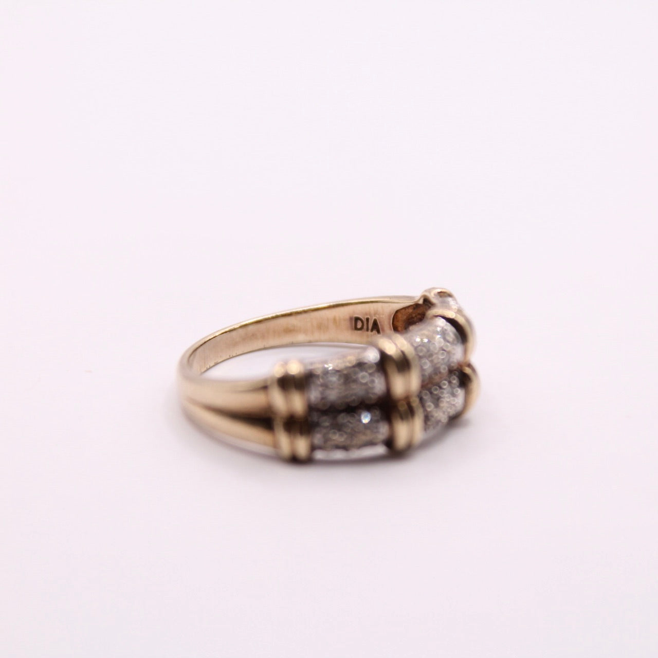 Double Diamond Bamboo Ring
