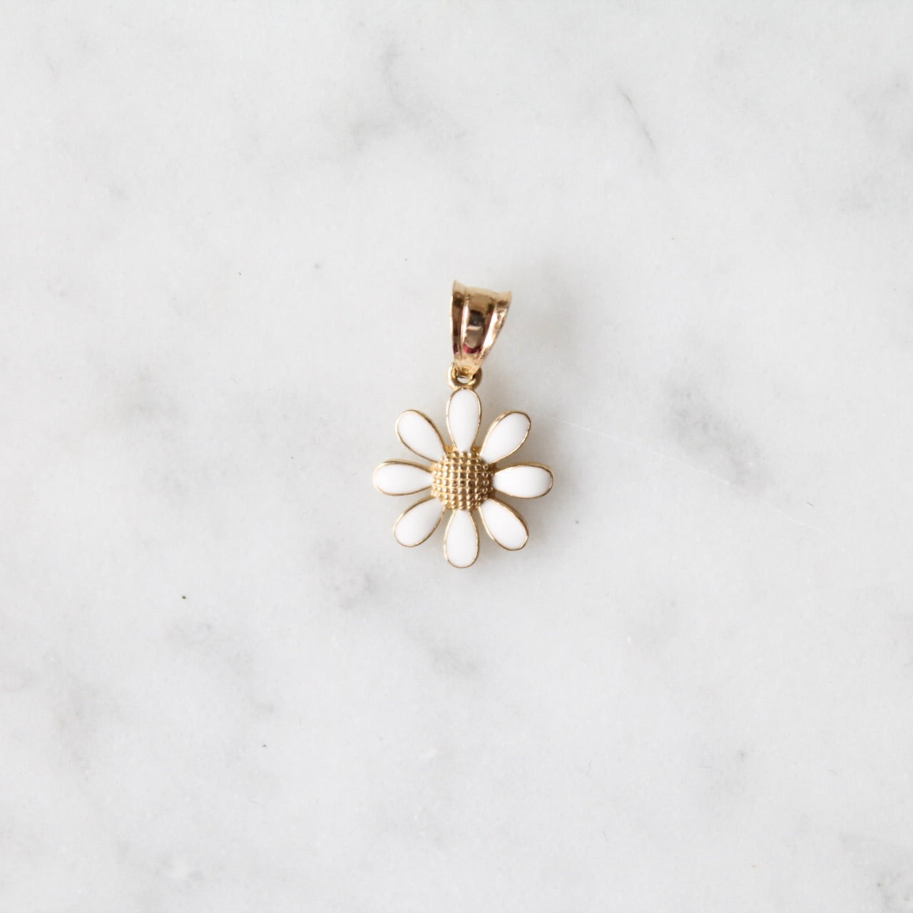 Enamel Daisy Flower Charm