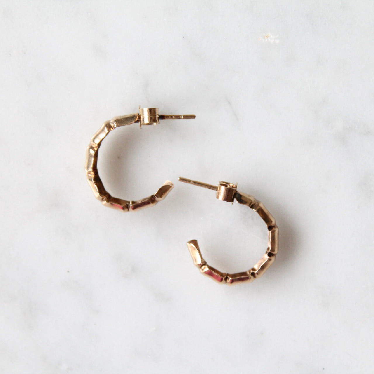 3/4 Bamboo Hoop Earrings