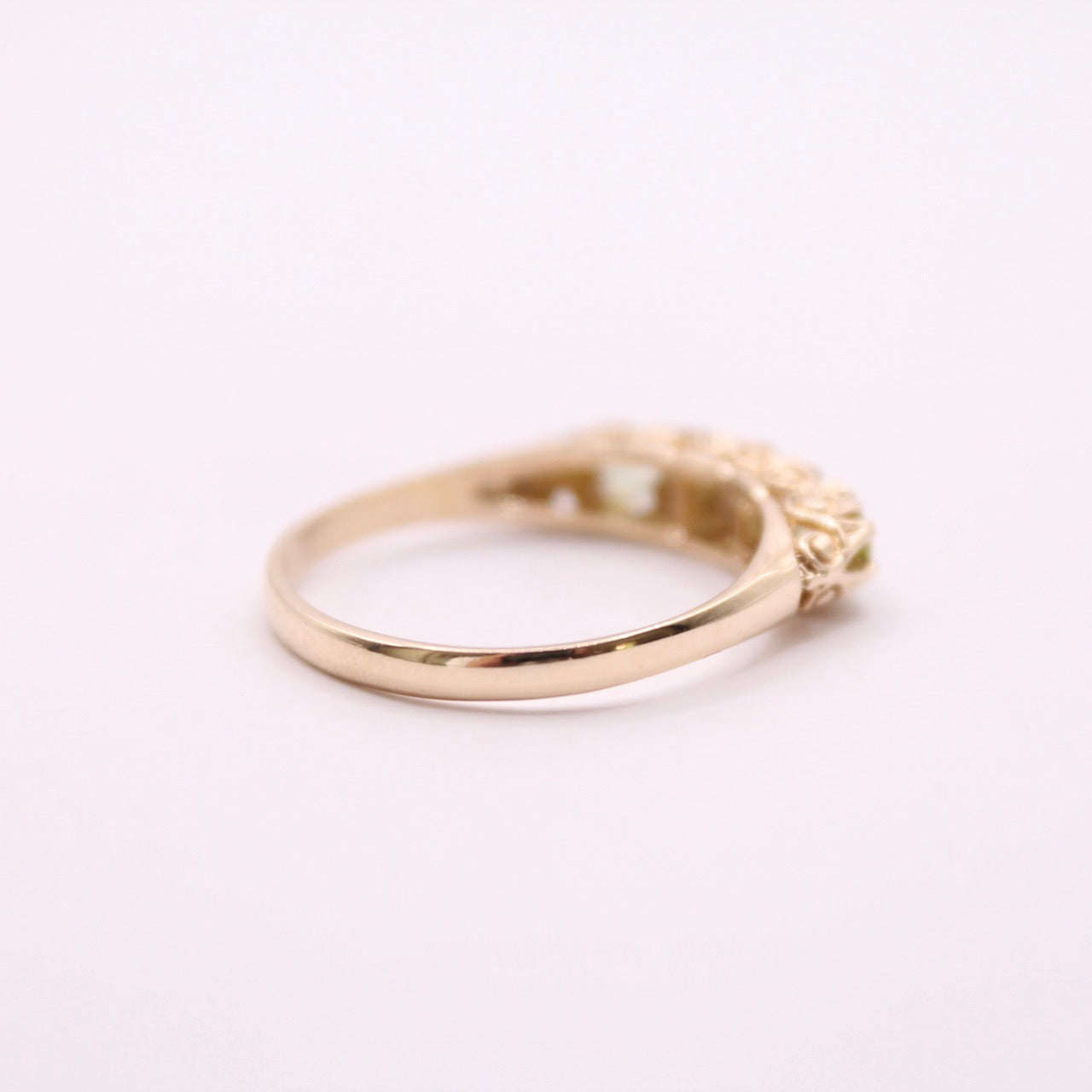 Victorian Peridot Row Ring