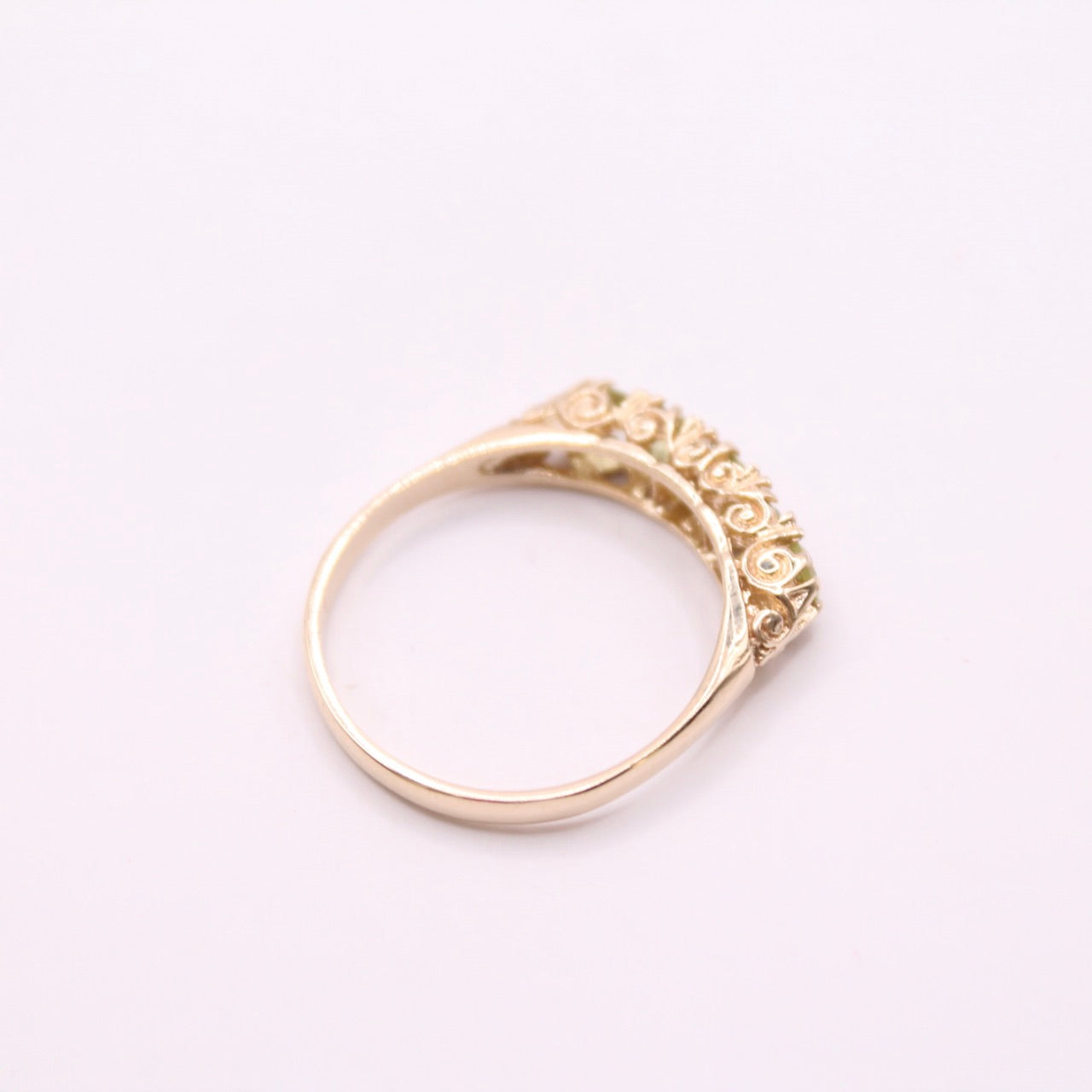 Victorian Peridot Row Ring