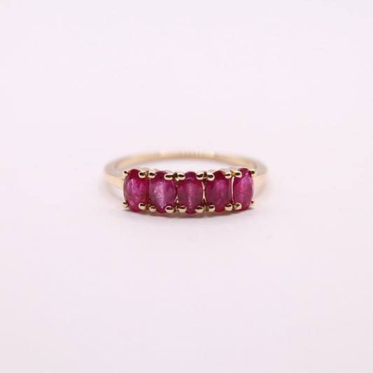 Ruby Row Ring