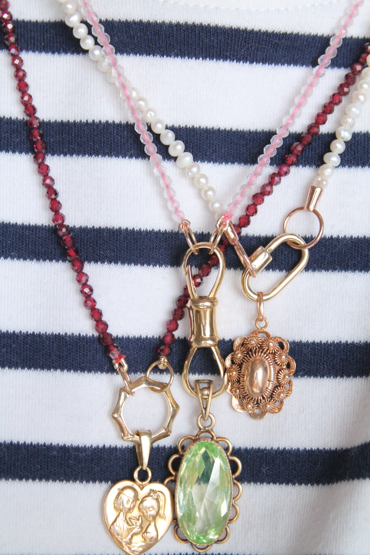 Freshwater Pearl Gem Necklace
