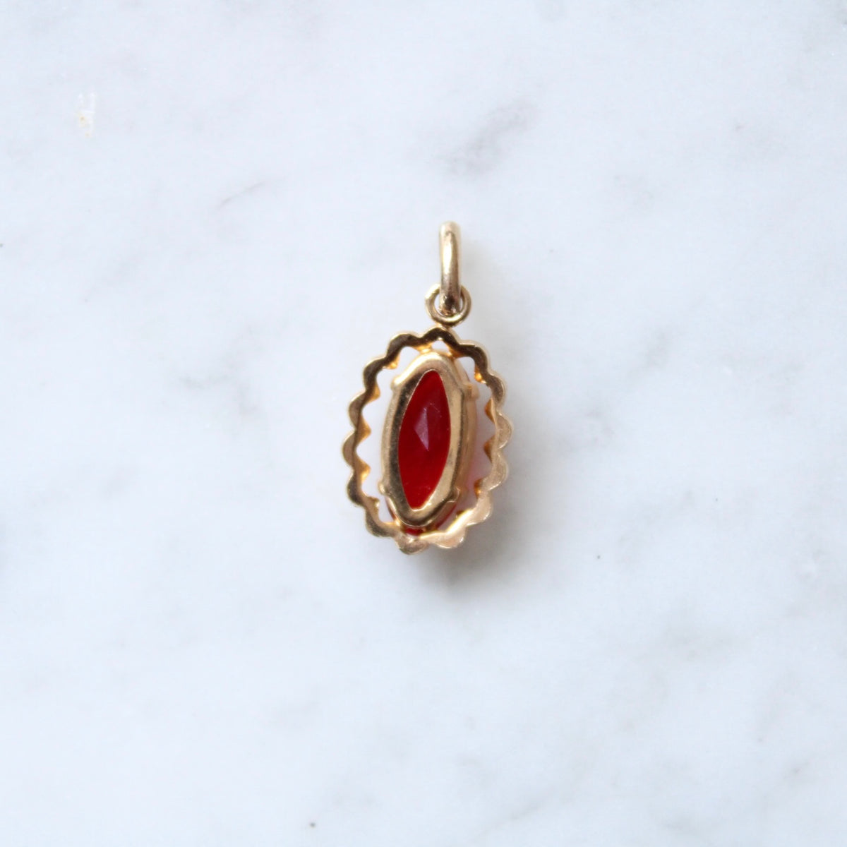Ruby Flower Pendant