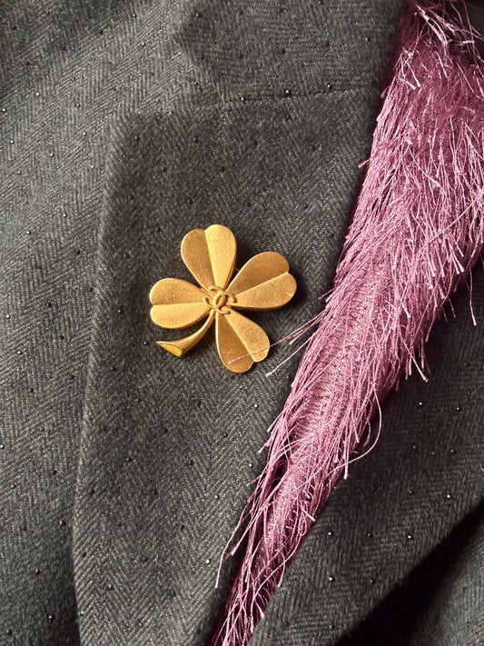 Chanel Lucky Clover Brooch